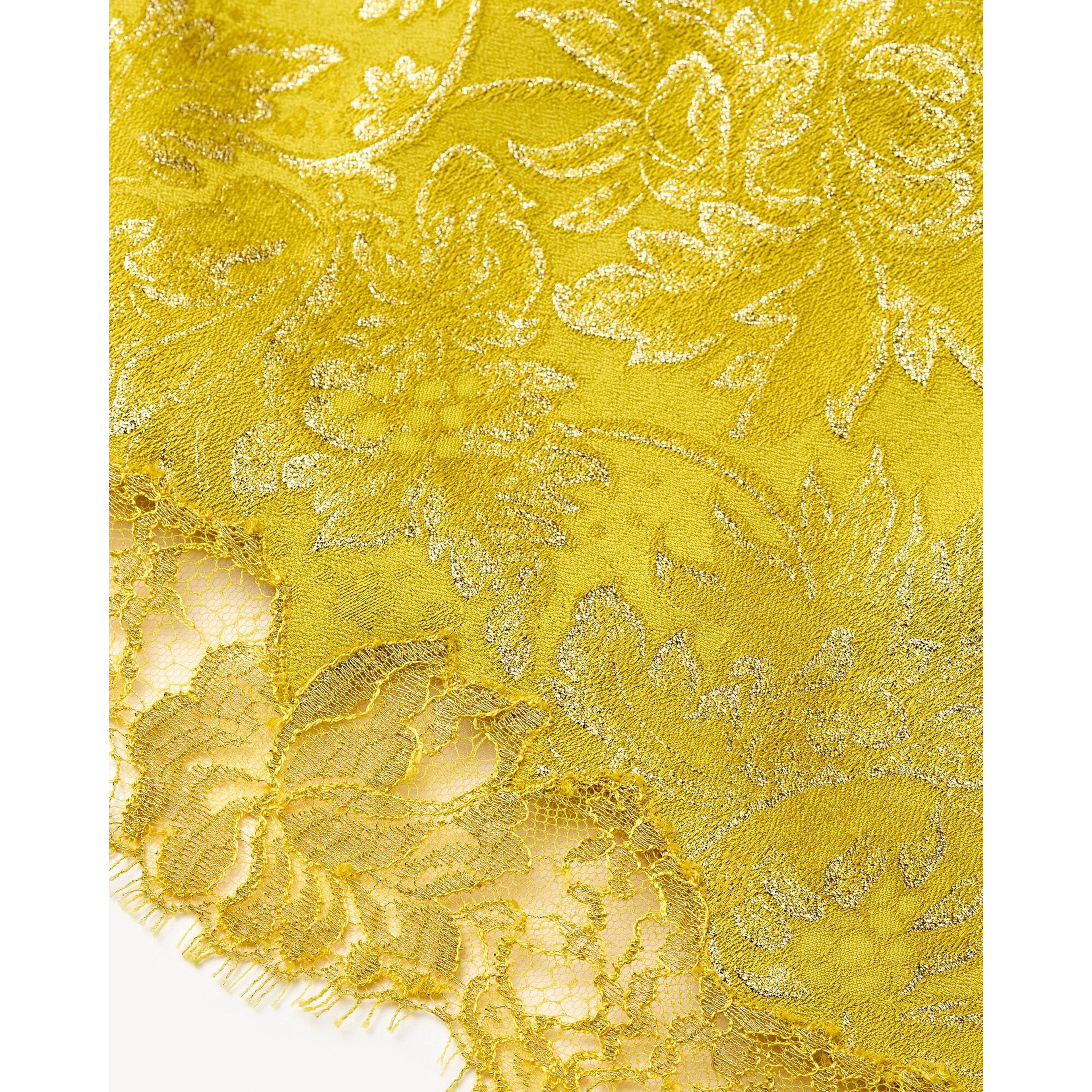 Brocade and lace baroque mini skirt