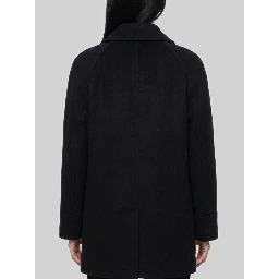 Double-breasted wool coat