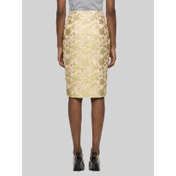 Brocade midi skirt