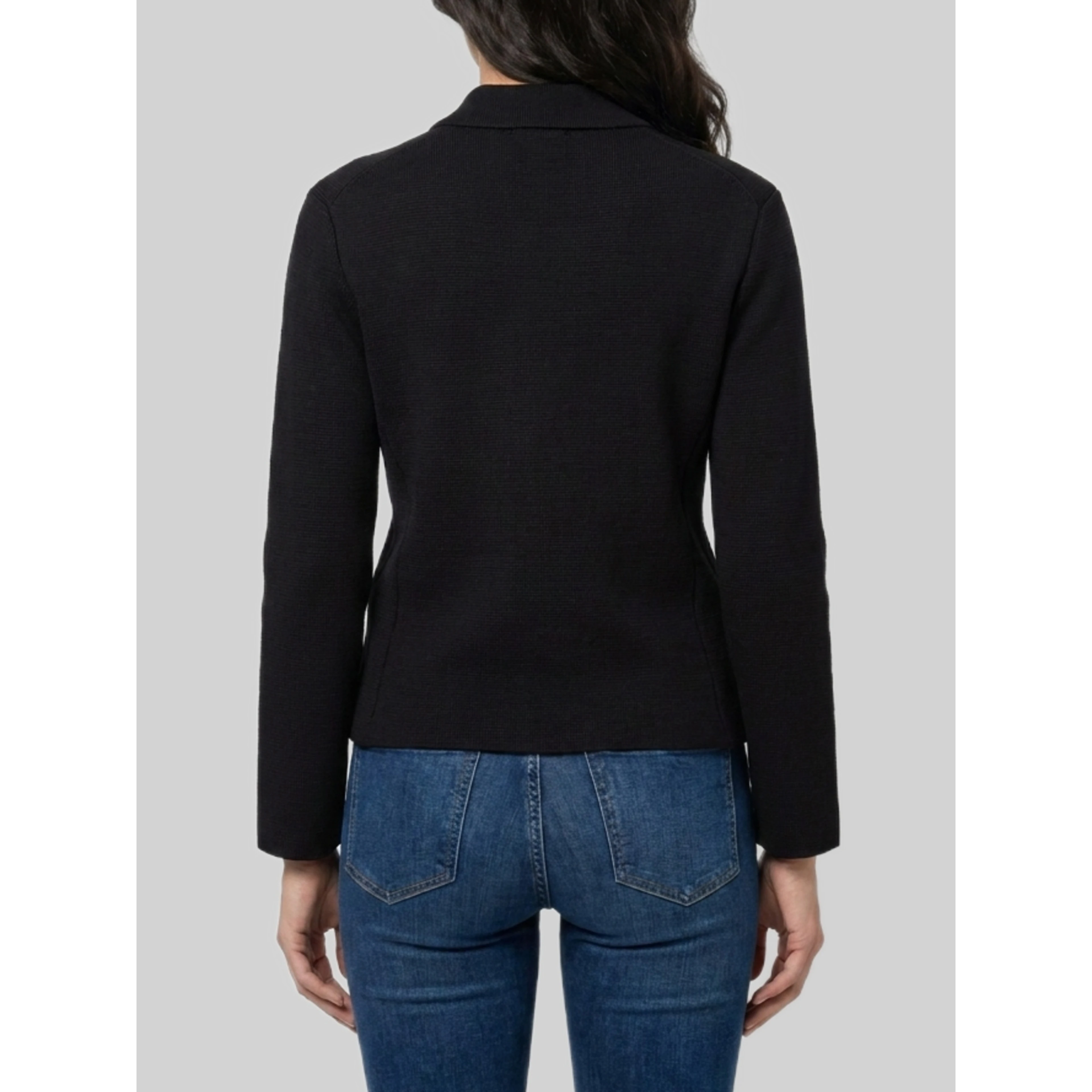 Polo cardigan in wool