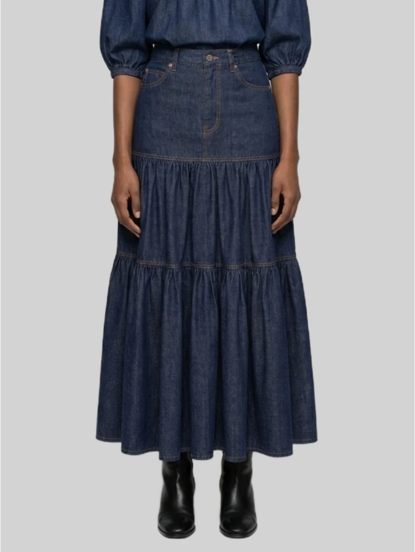 Country skirt in Indigo denim