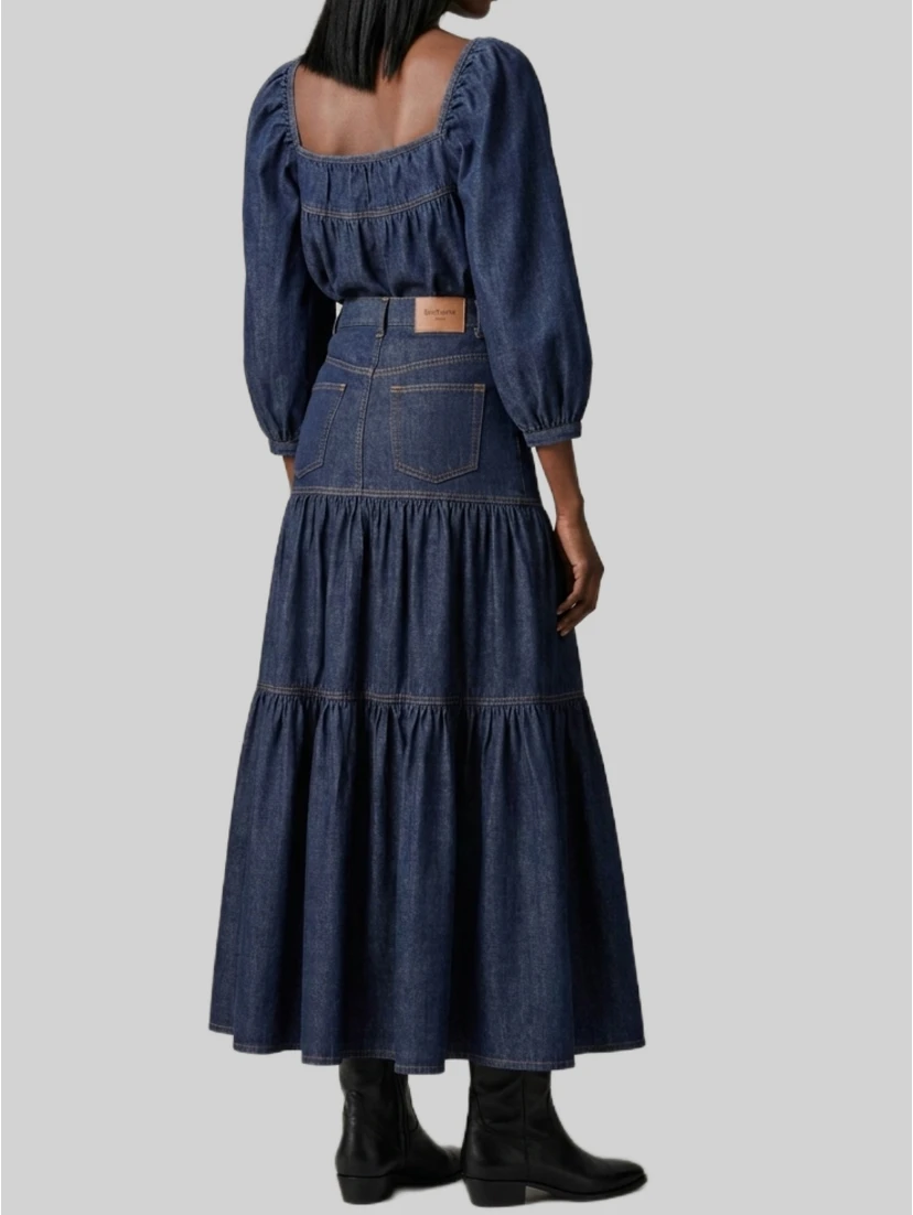 Country skirt in Indigo denim