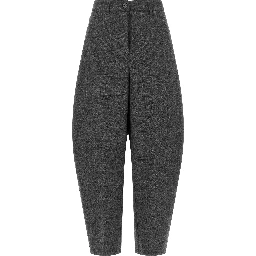 Gray Wool Casual Pants