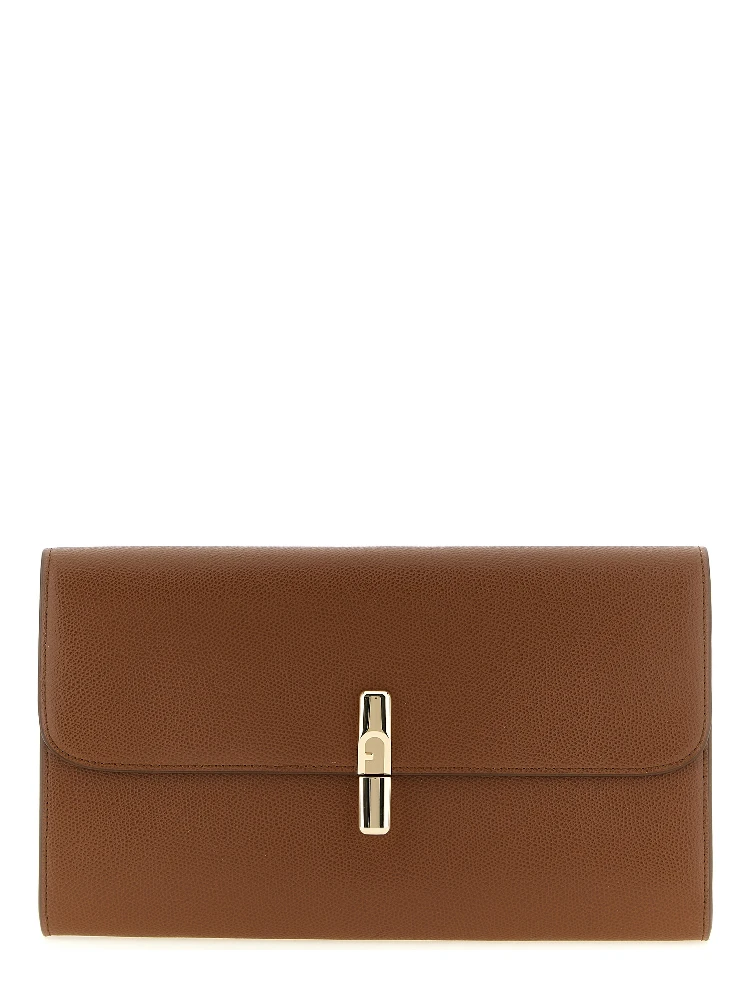 Brown Calfskin Clutch Bag