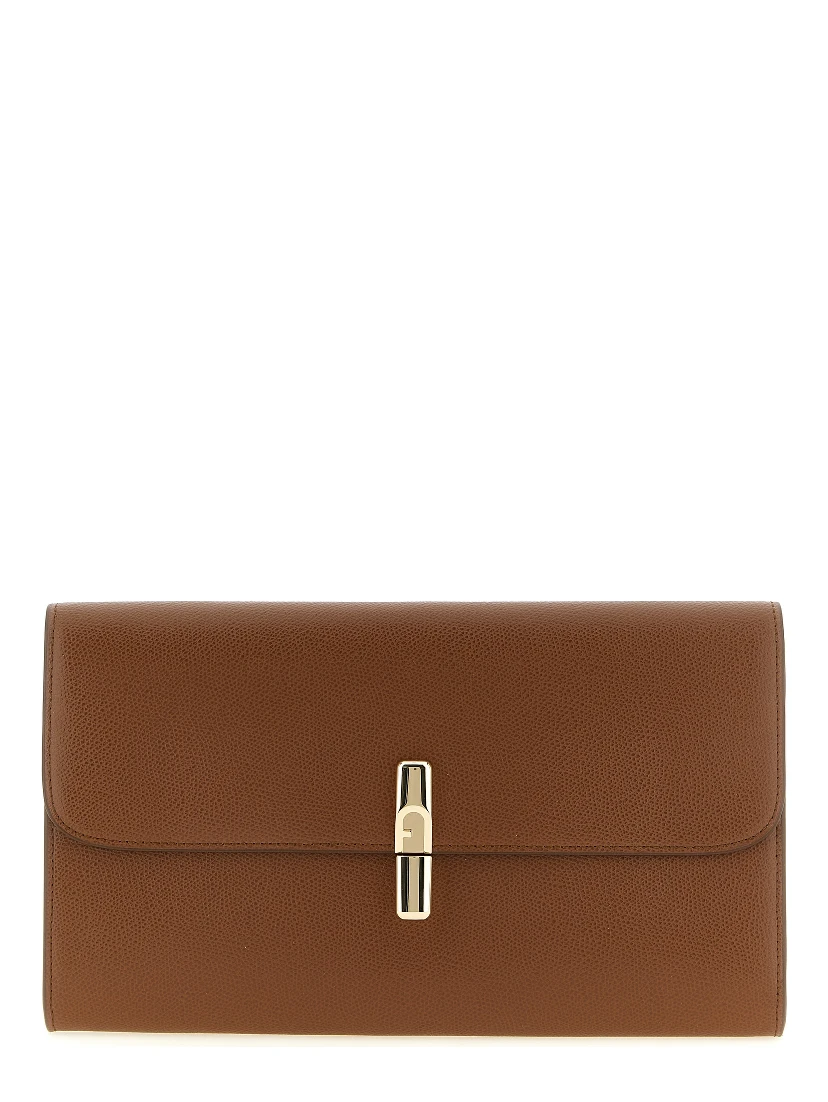 Brown Calfskin Clutch Bag