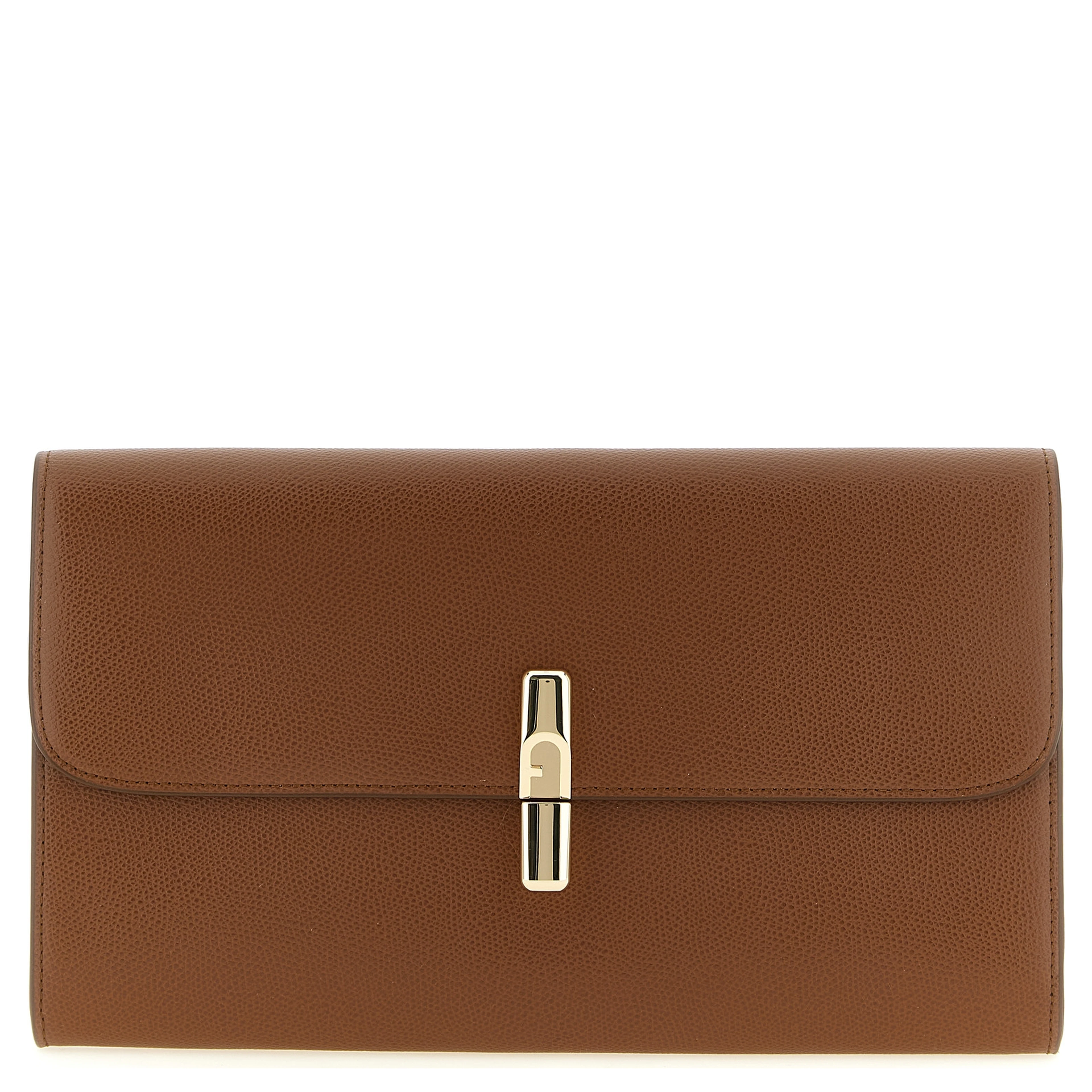 Brown Calfskin Clutch Bag