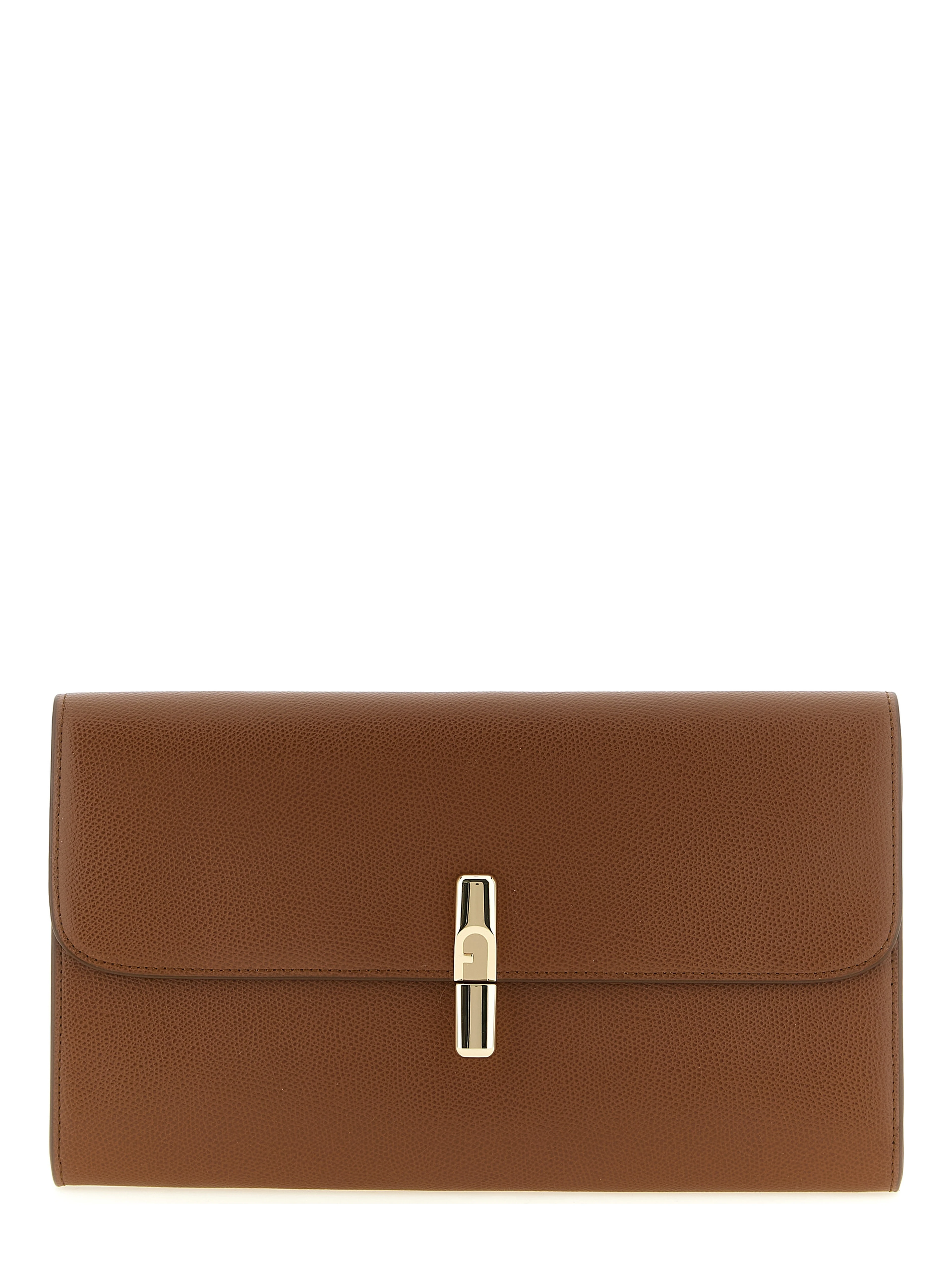 Brown Calfskin Clutch Bag