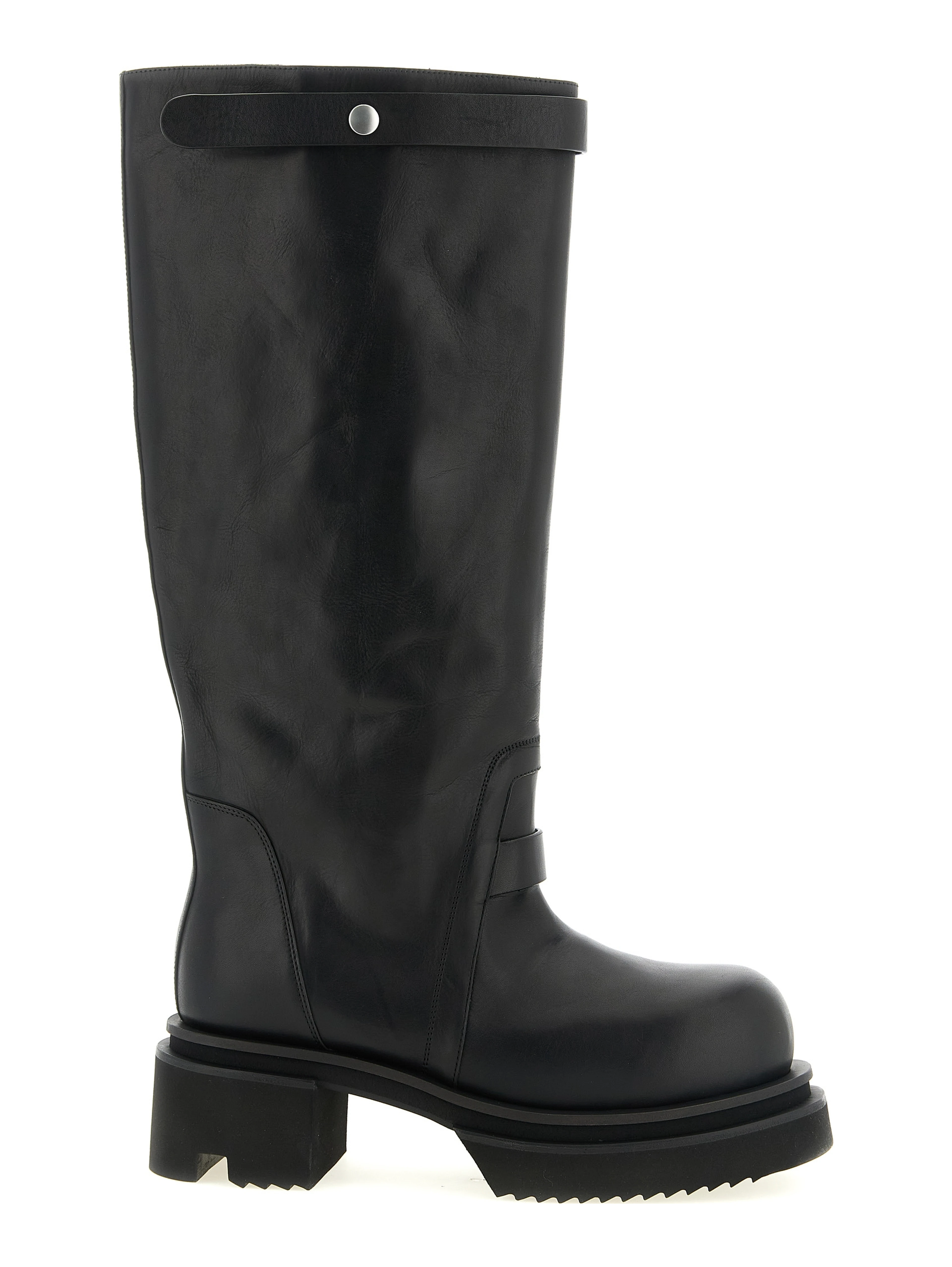 Black Calfskin Over The Knee