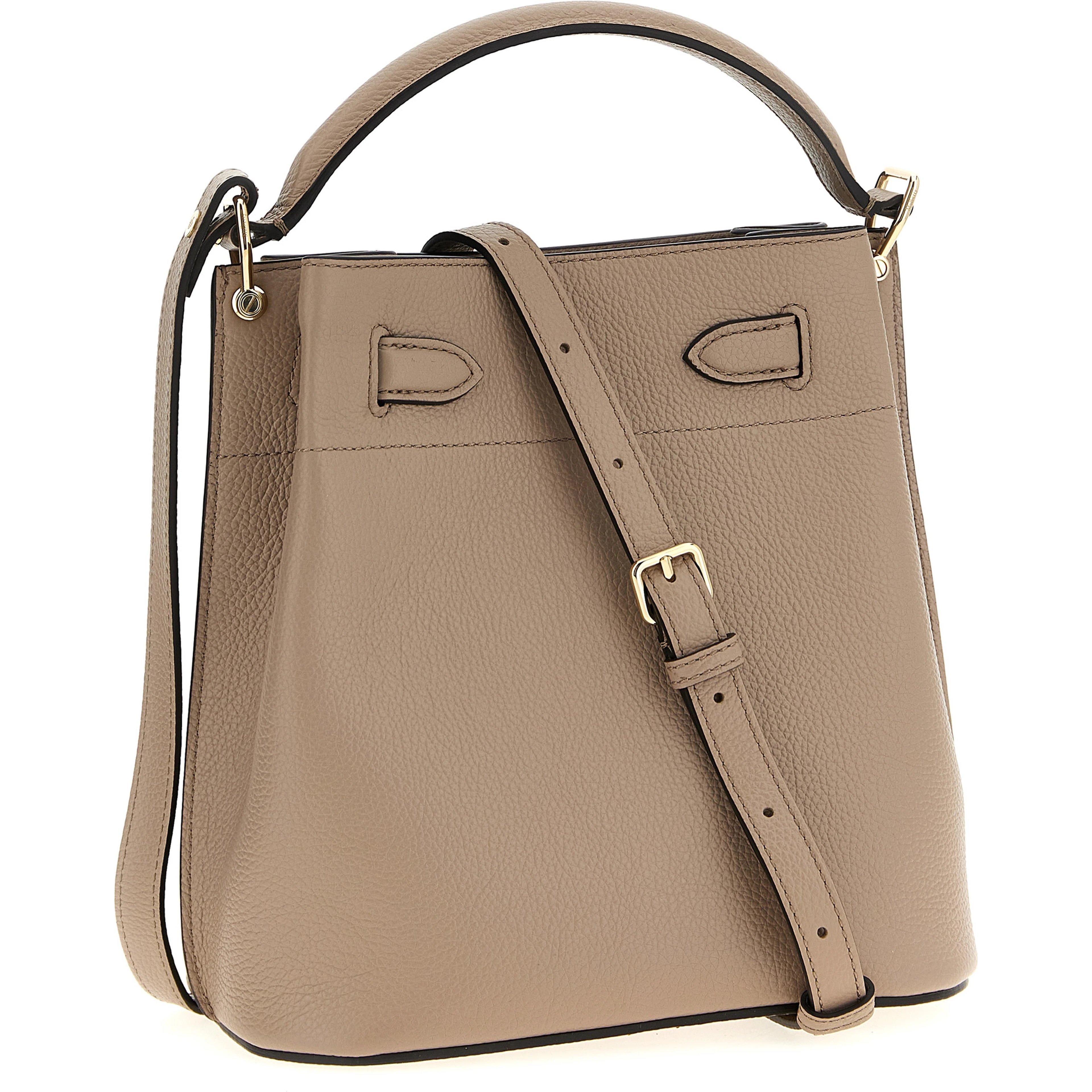 Gray Calfskin Crossbody Bag