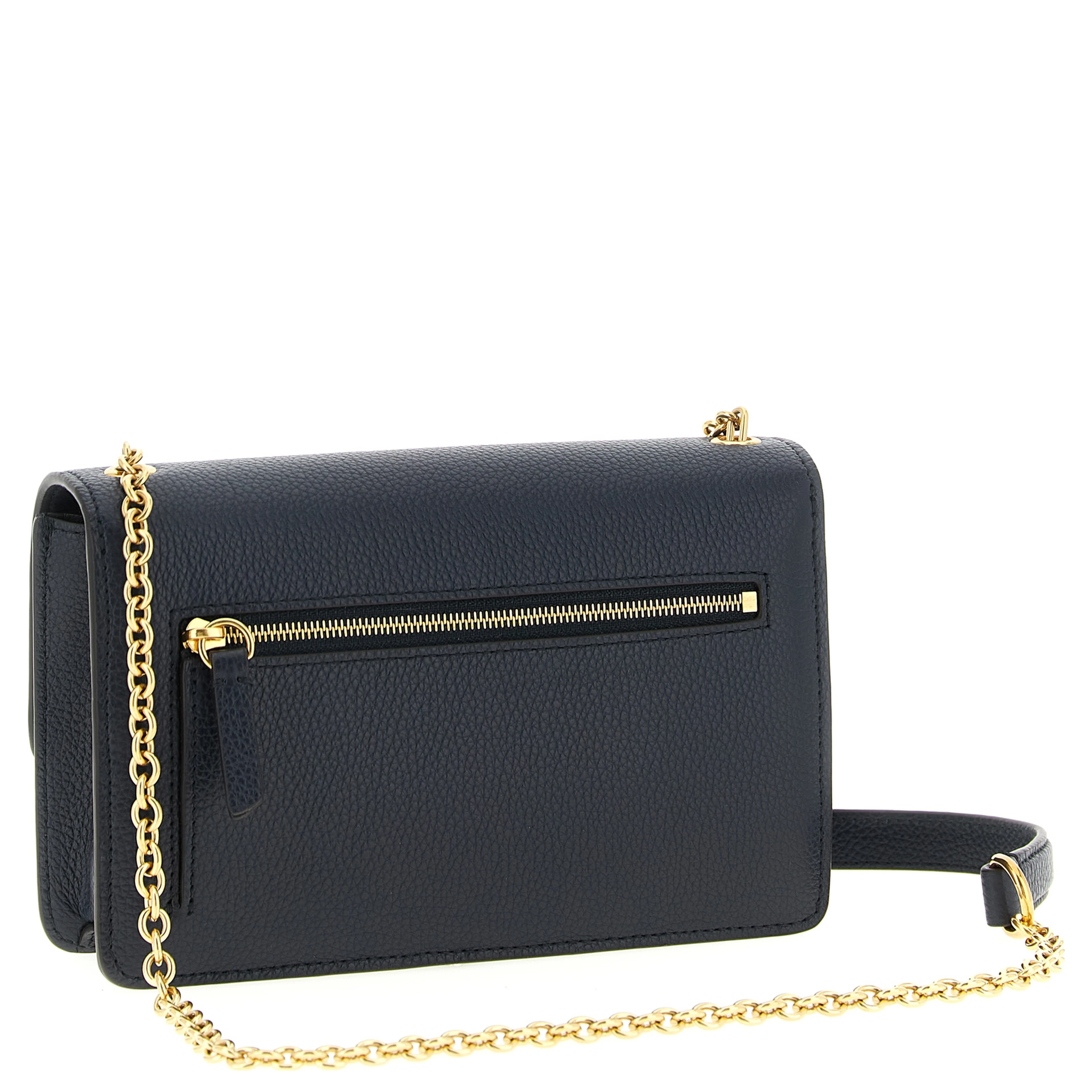 Blue Calfskin Crossbody Bag