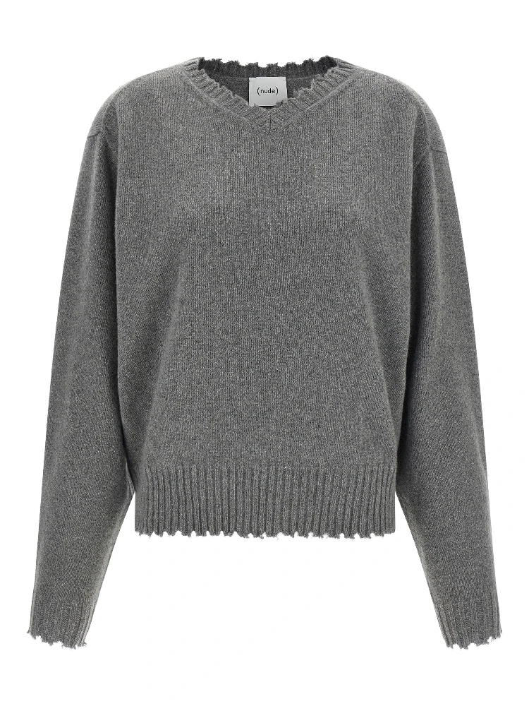 Gray Cashmere Cardigan