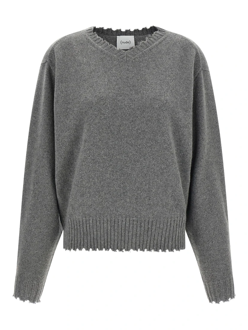 Gray Cashmere Cardigan