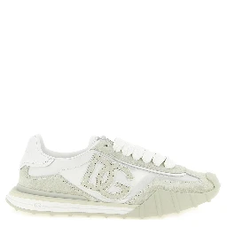 Beige Polyamide Athletic Sneakers