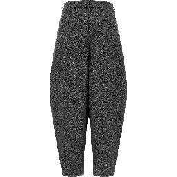 Gray Wool Casual Pants