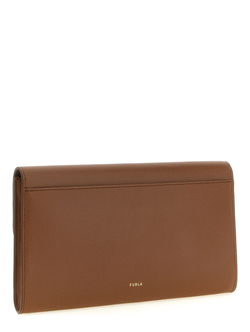 Brown Calfskin Clutch Bag