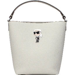 Gray Leather Handbag