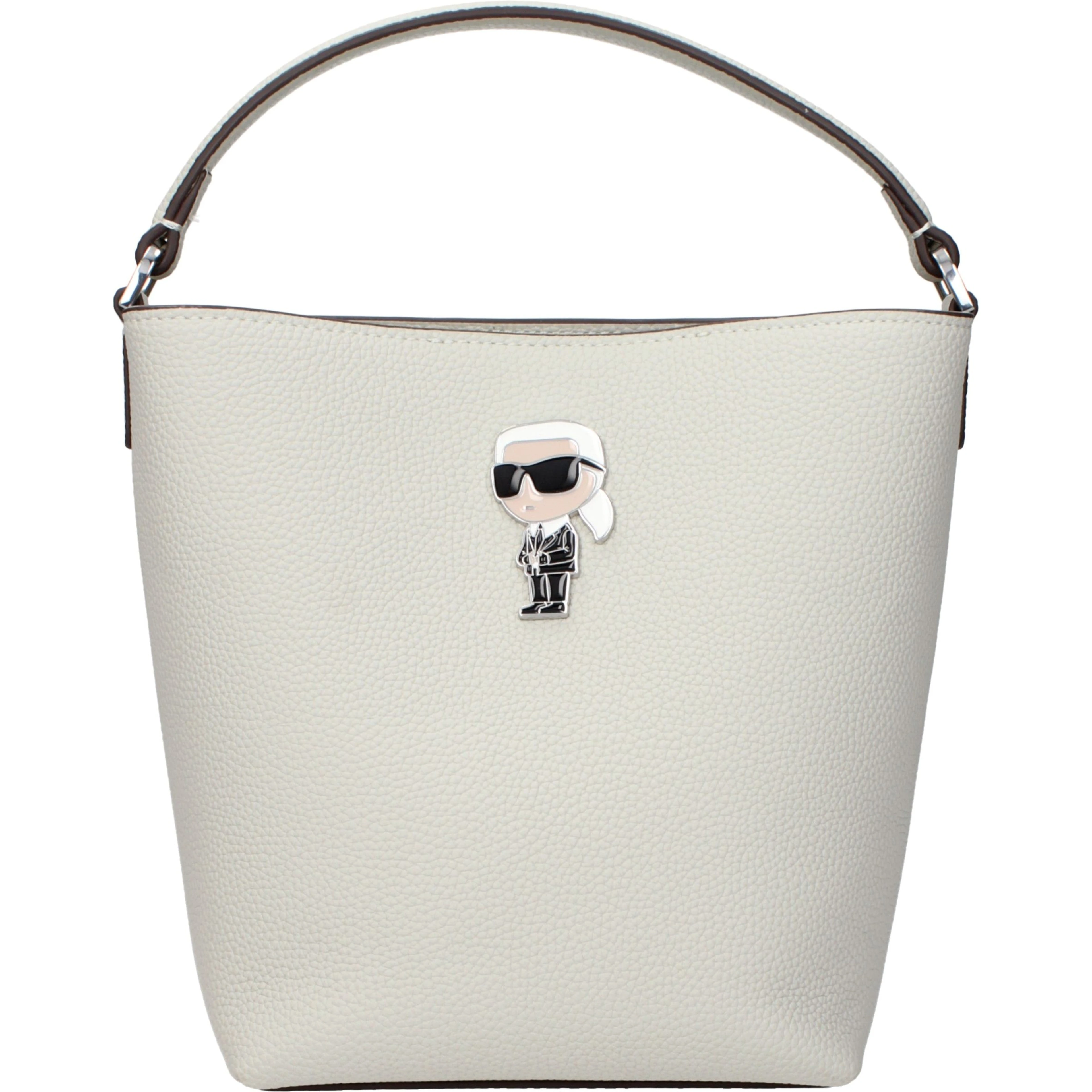 Gray Leather Handbag