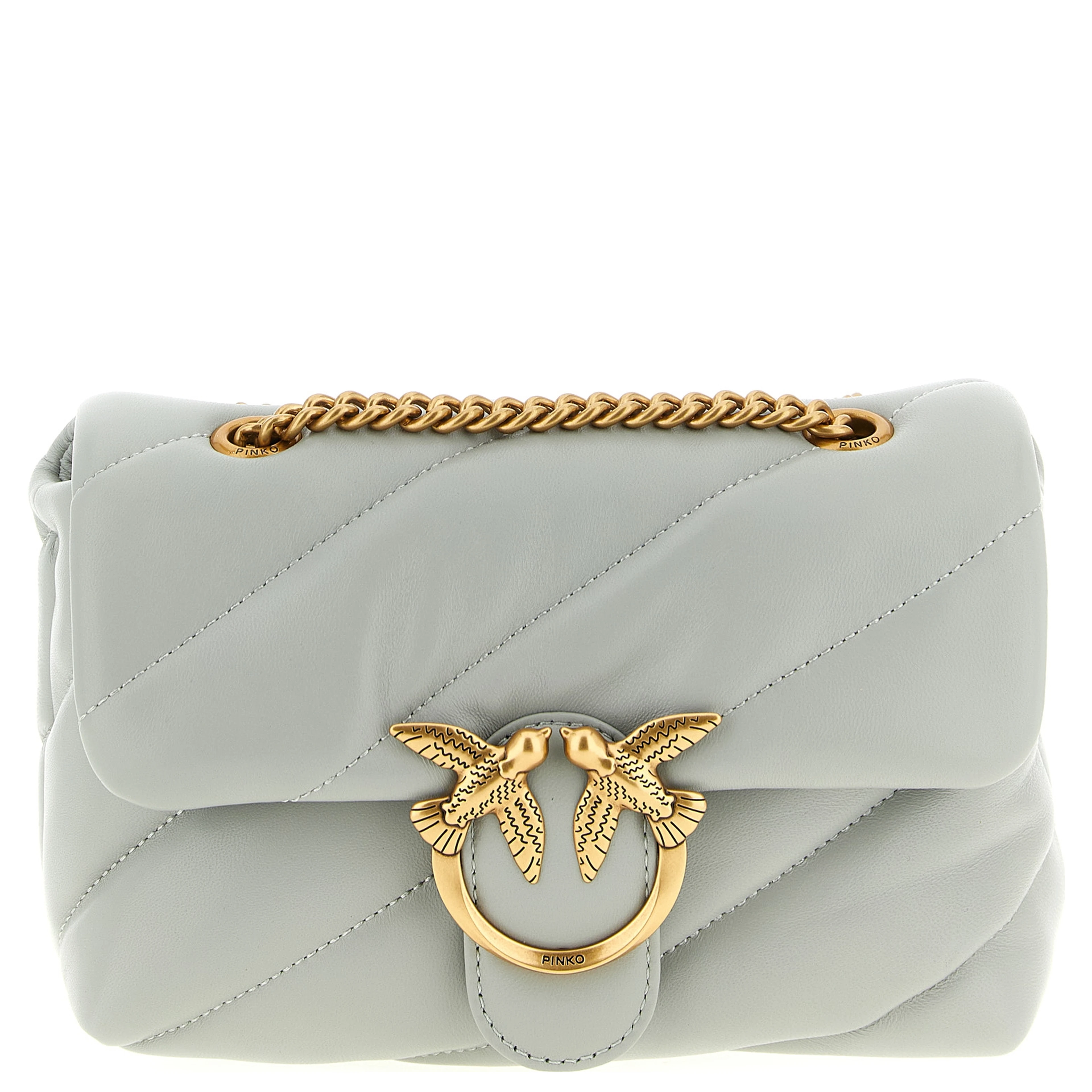 Gray Lamb Fur Crossbody Bag