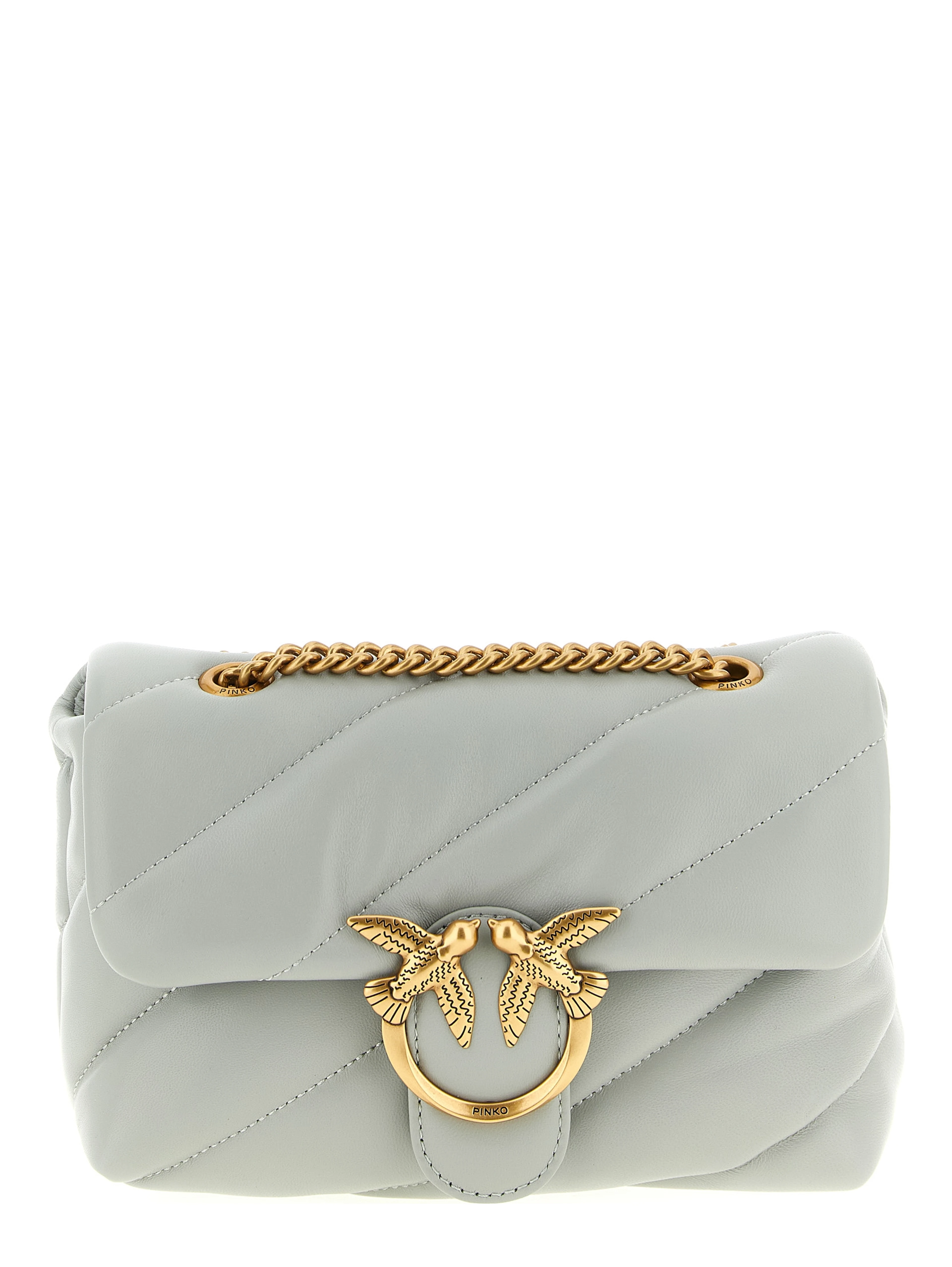 Gray Lamb Fur Crossbody Bag