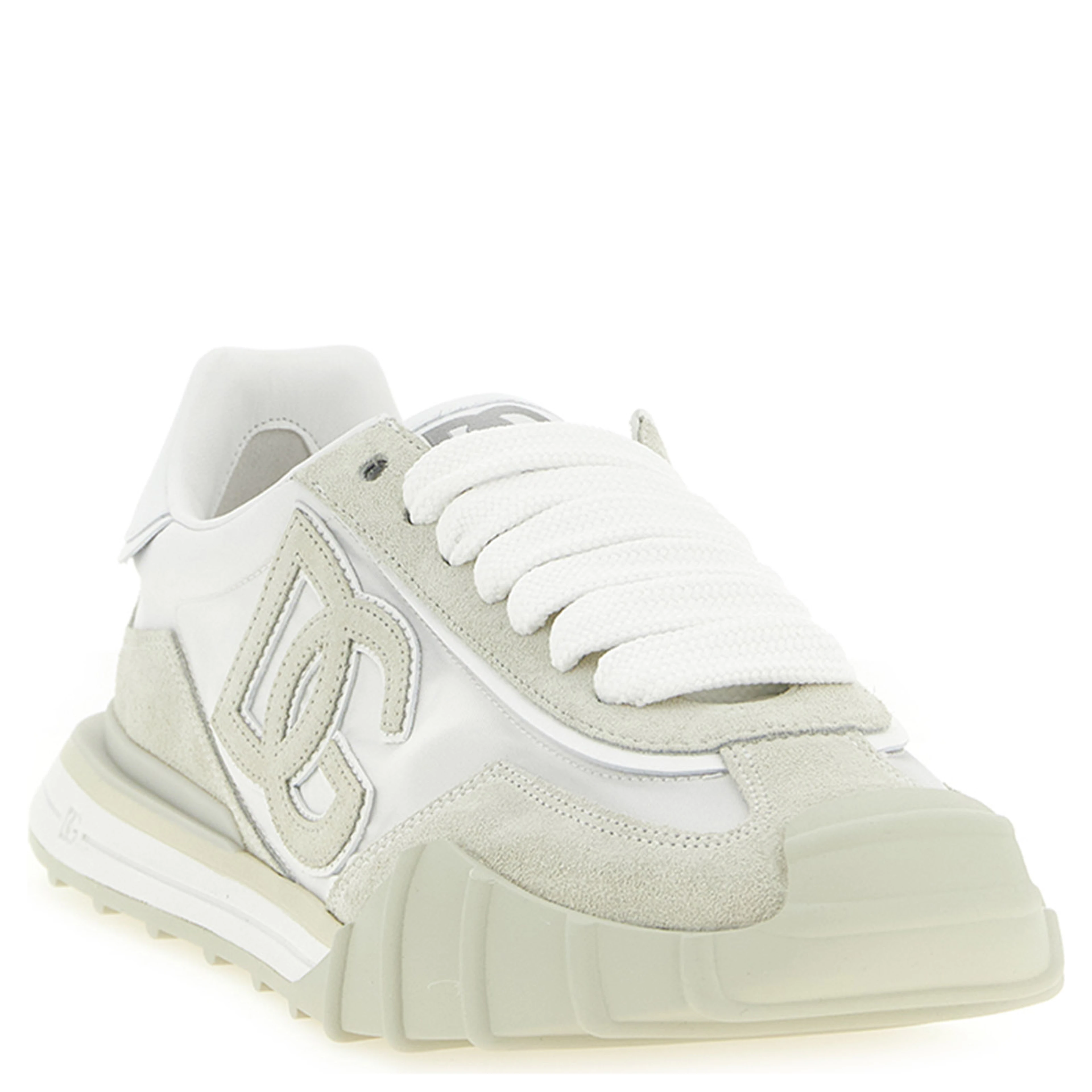 Beige Polyamide Athletic Sneakers