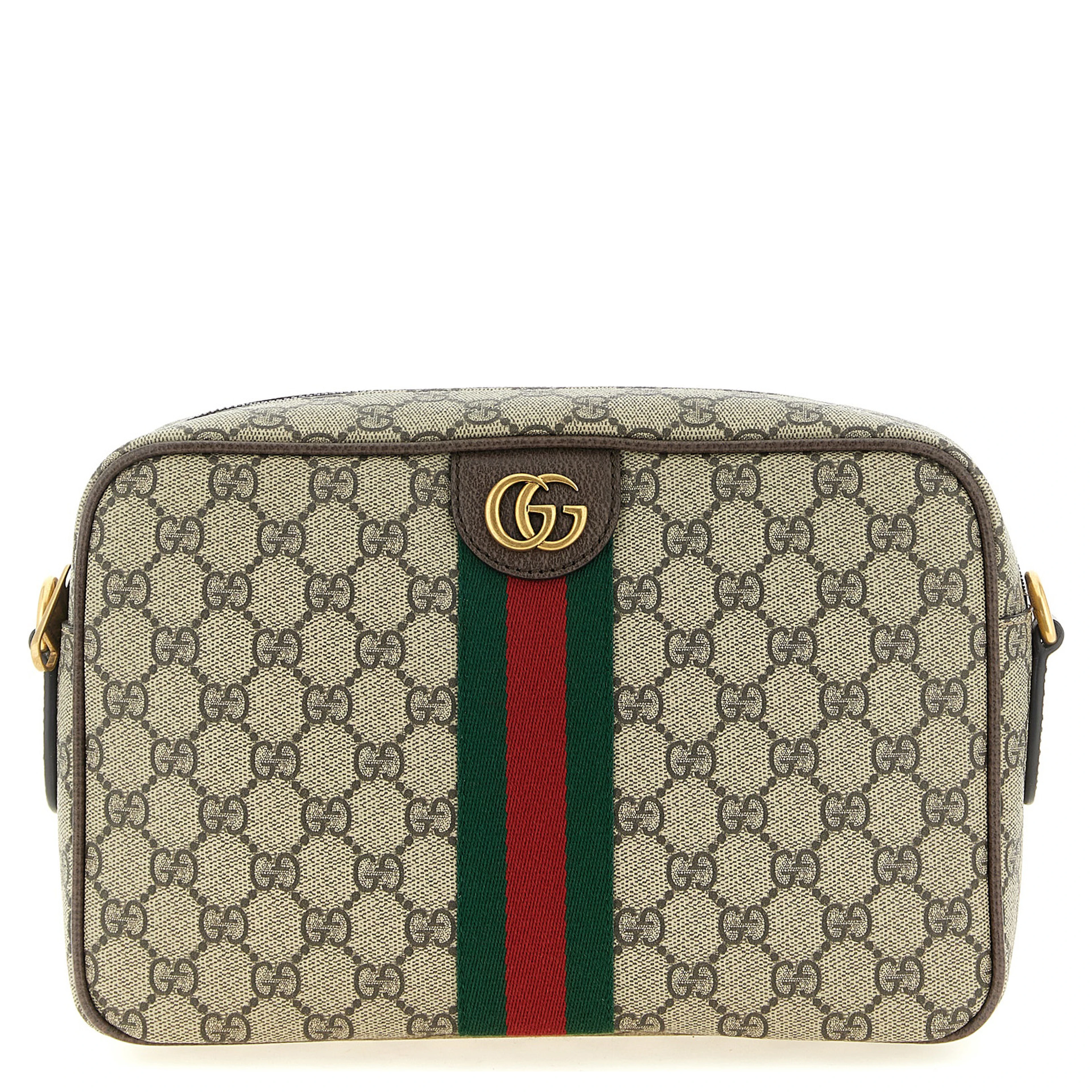 Beige Polyethylene Crossbody Bag