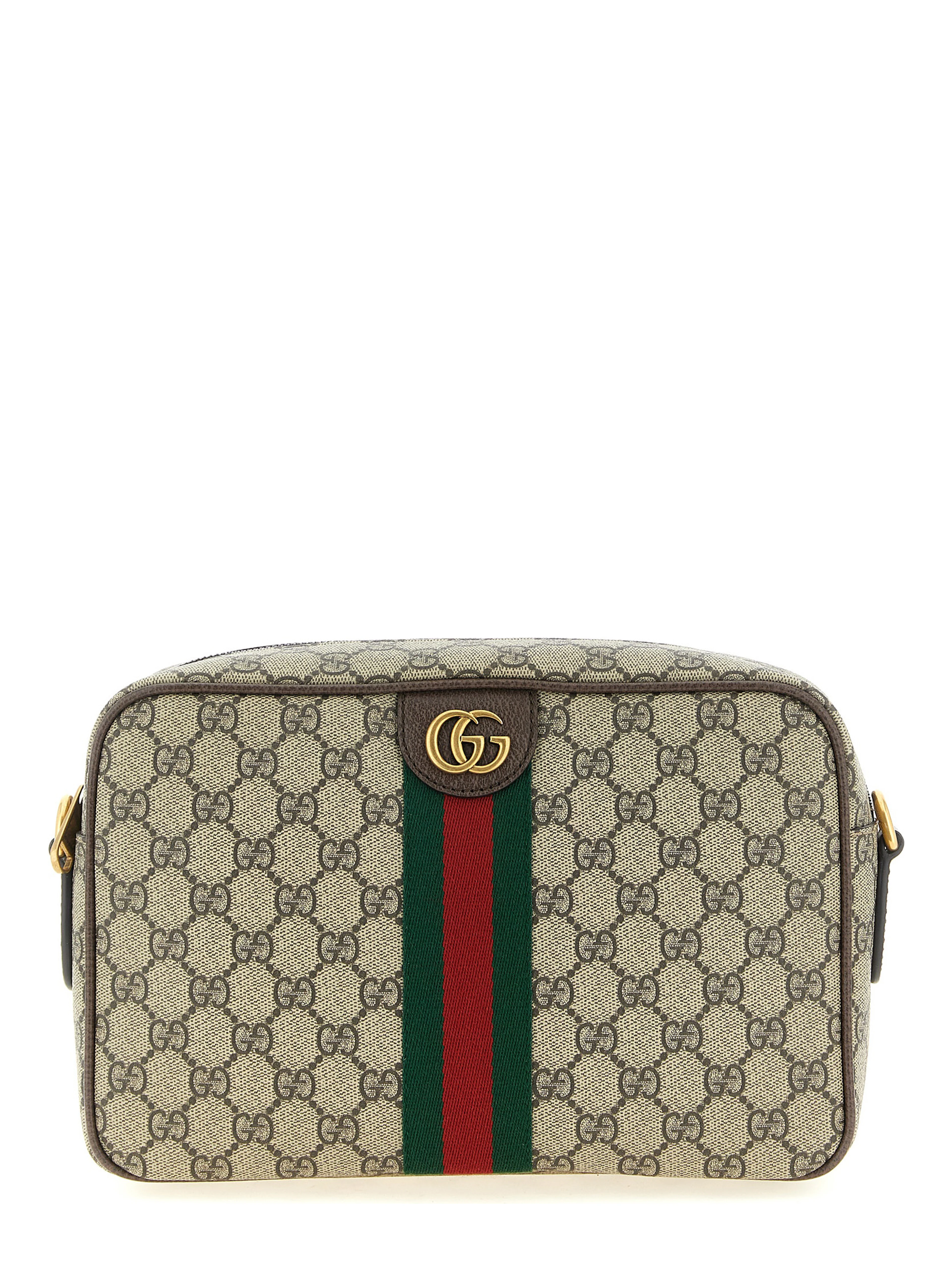Beige Polyethylene Crossbody Bag