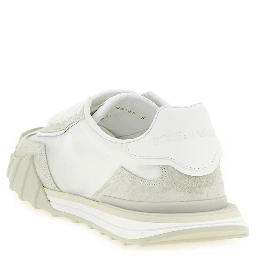 Beige Polyamide Athletic Sneakers