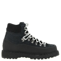Black Cowhide Ankle Boots