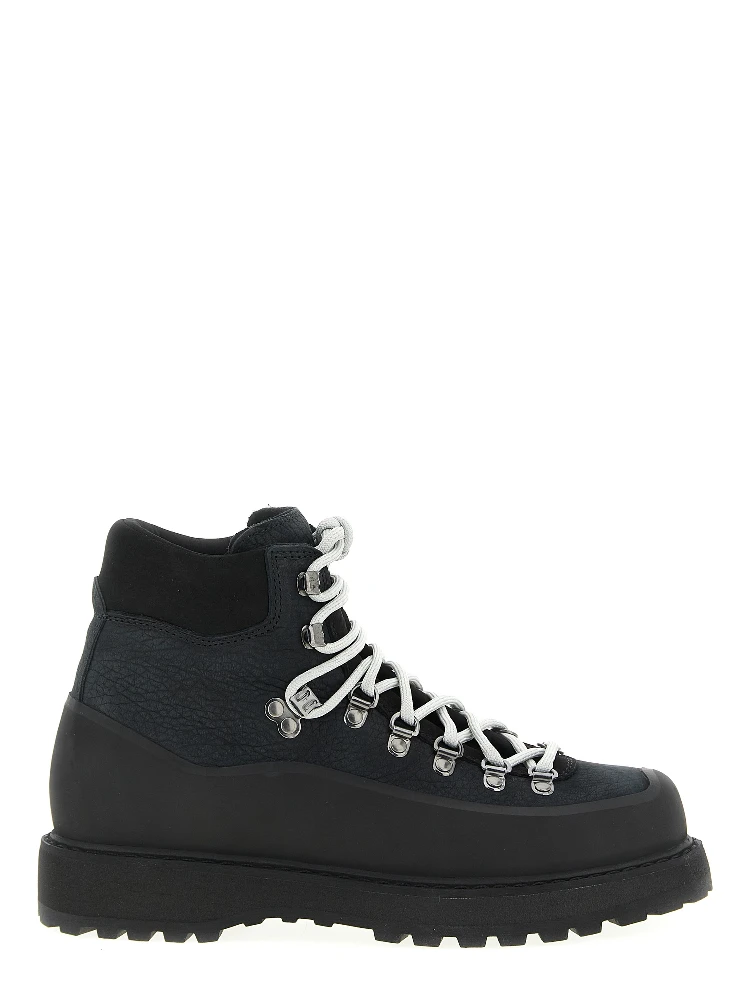 Black Cowhide Ankle Boots