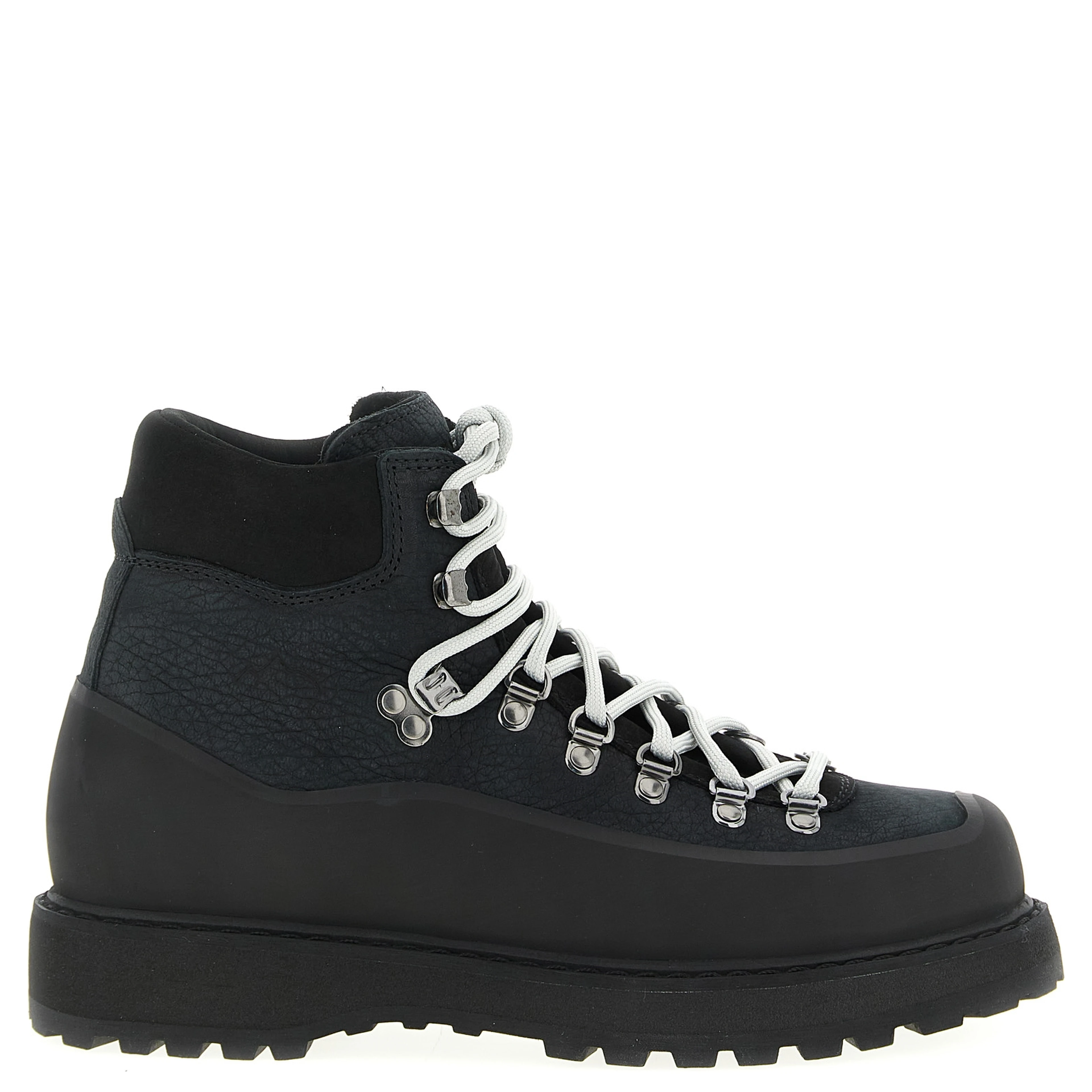 Black Cowhide Ankle Boots