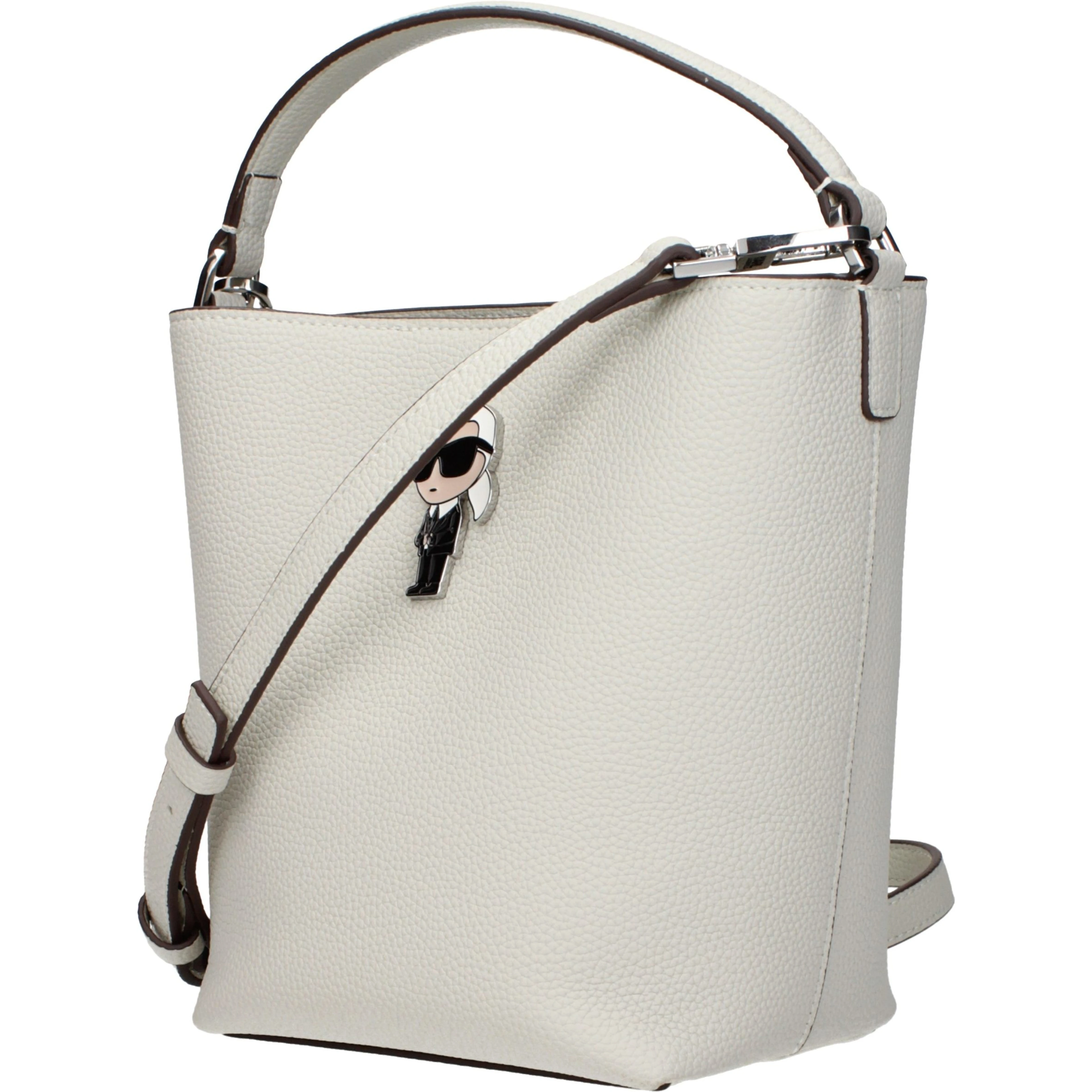 Gray Leather Handbag