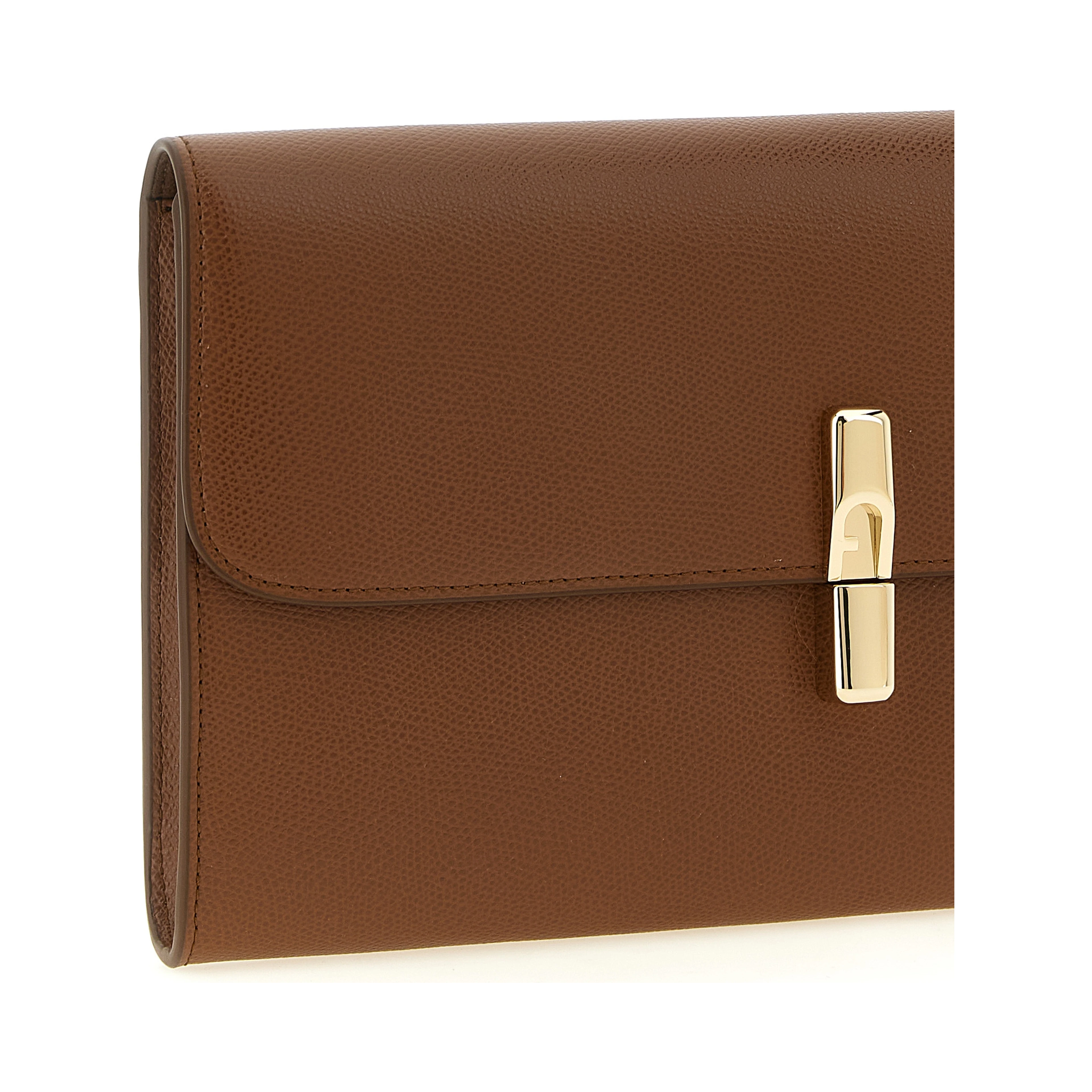 Brown Calfskin Clutch Bag