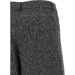 Gray Wool Casual Pants