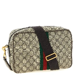Beige Polyethylene Crossbody Bag