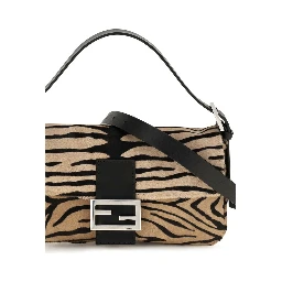 Beige Calf Leather Bos Taurus Shoulder Bag