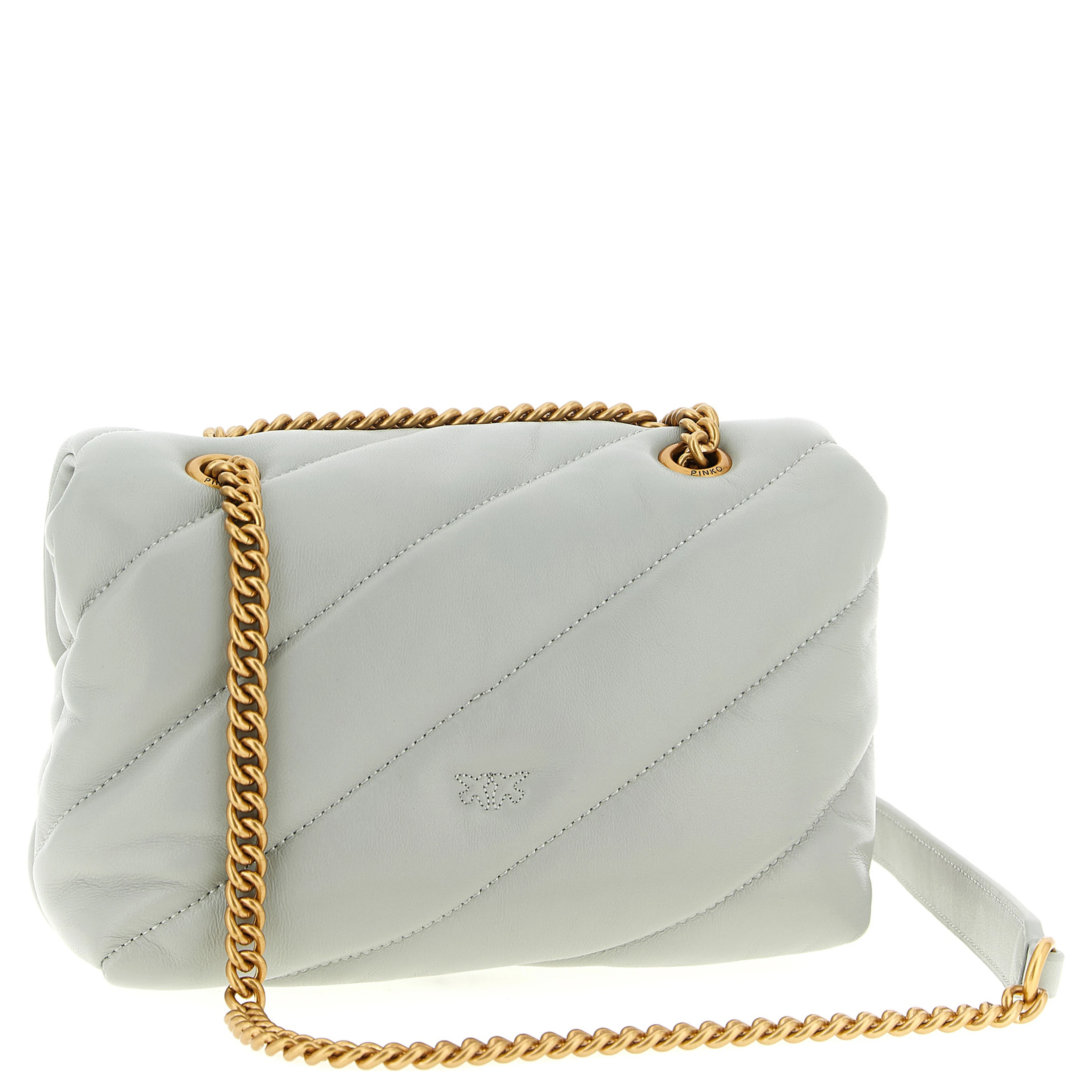 Gray Lamb Fur Crossbody Bag
