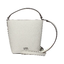 Gray Leather Handbag