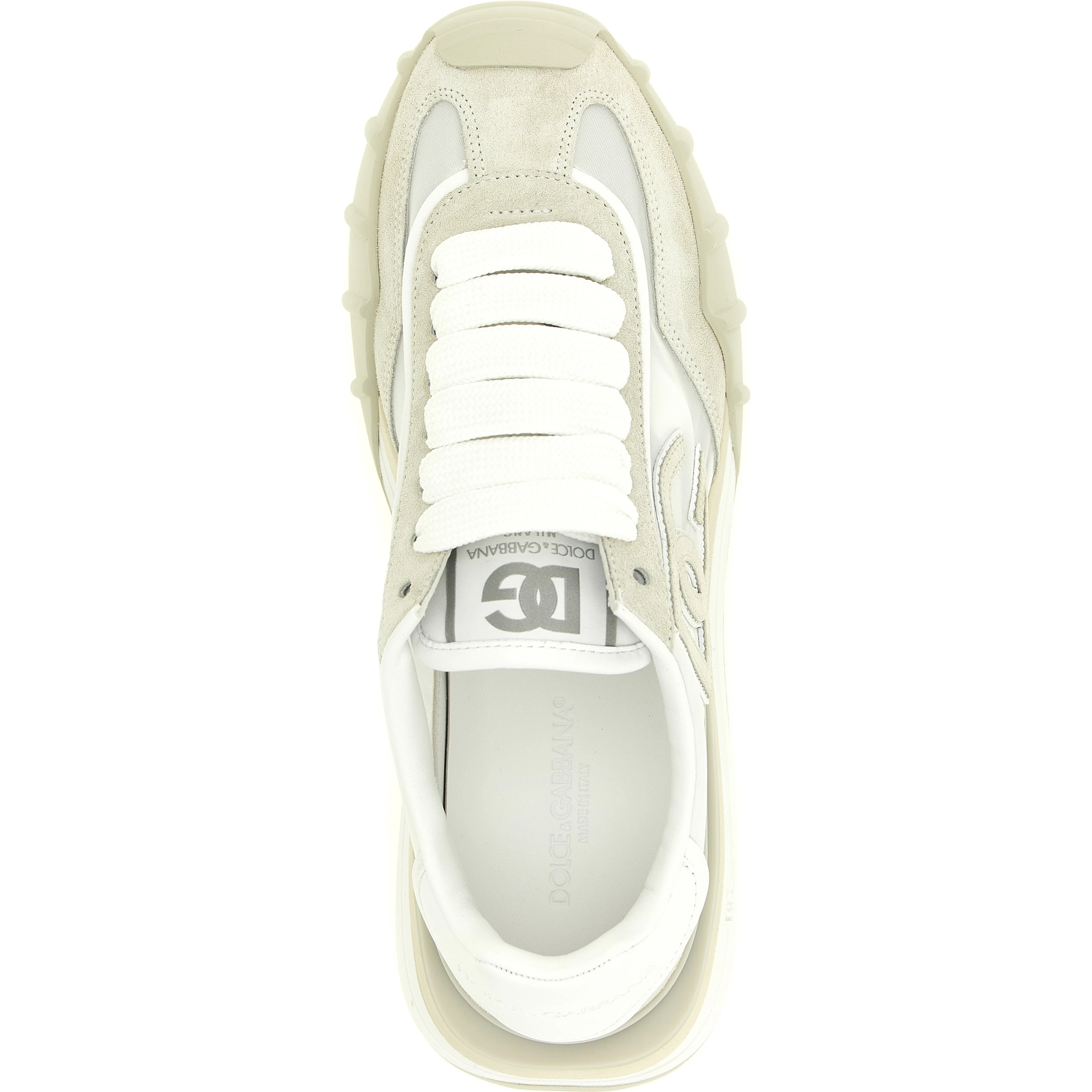 Beige Polyamide Athletic Sneakers