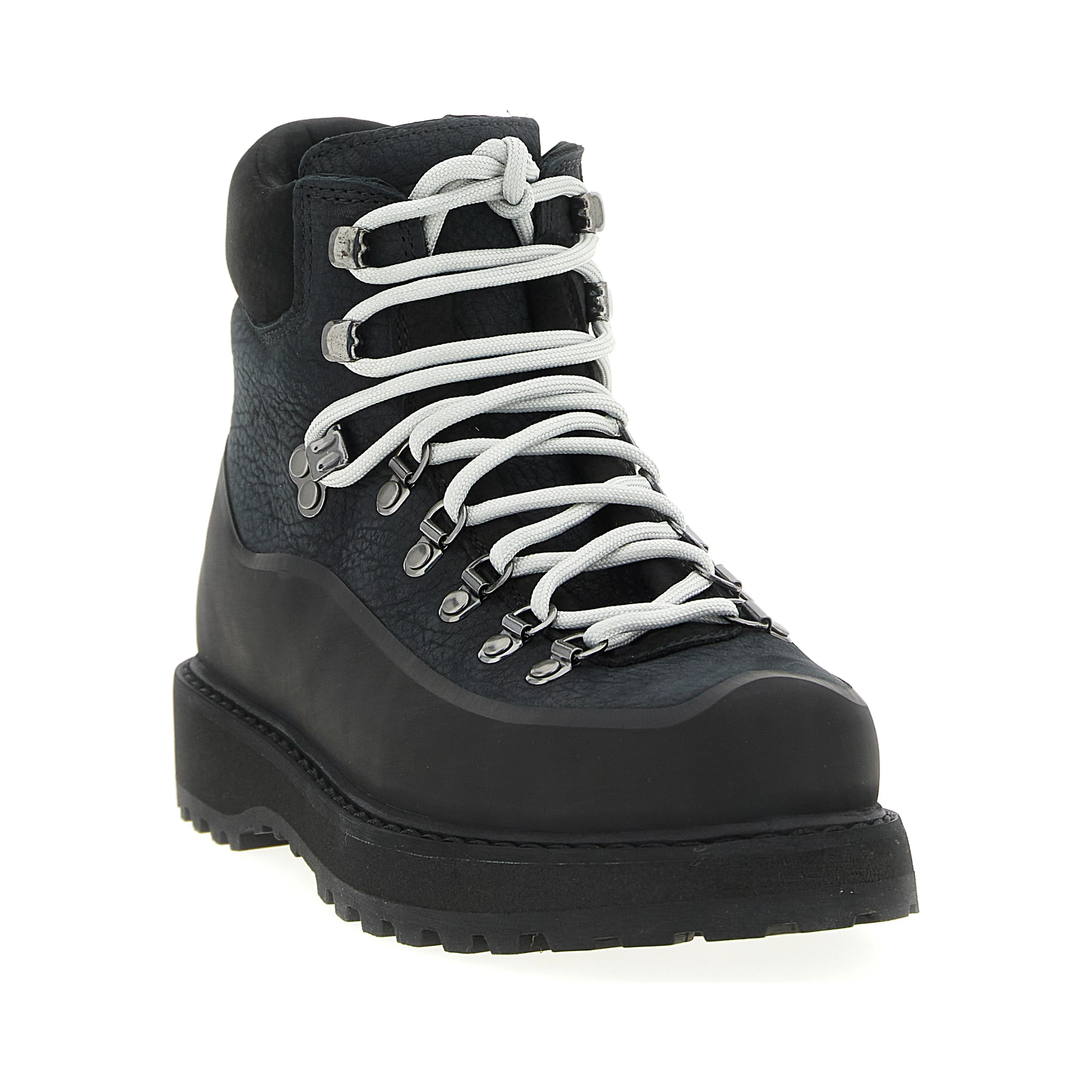 Black Cowhide Ankle Boots