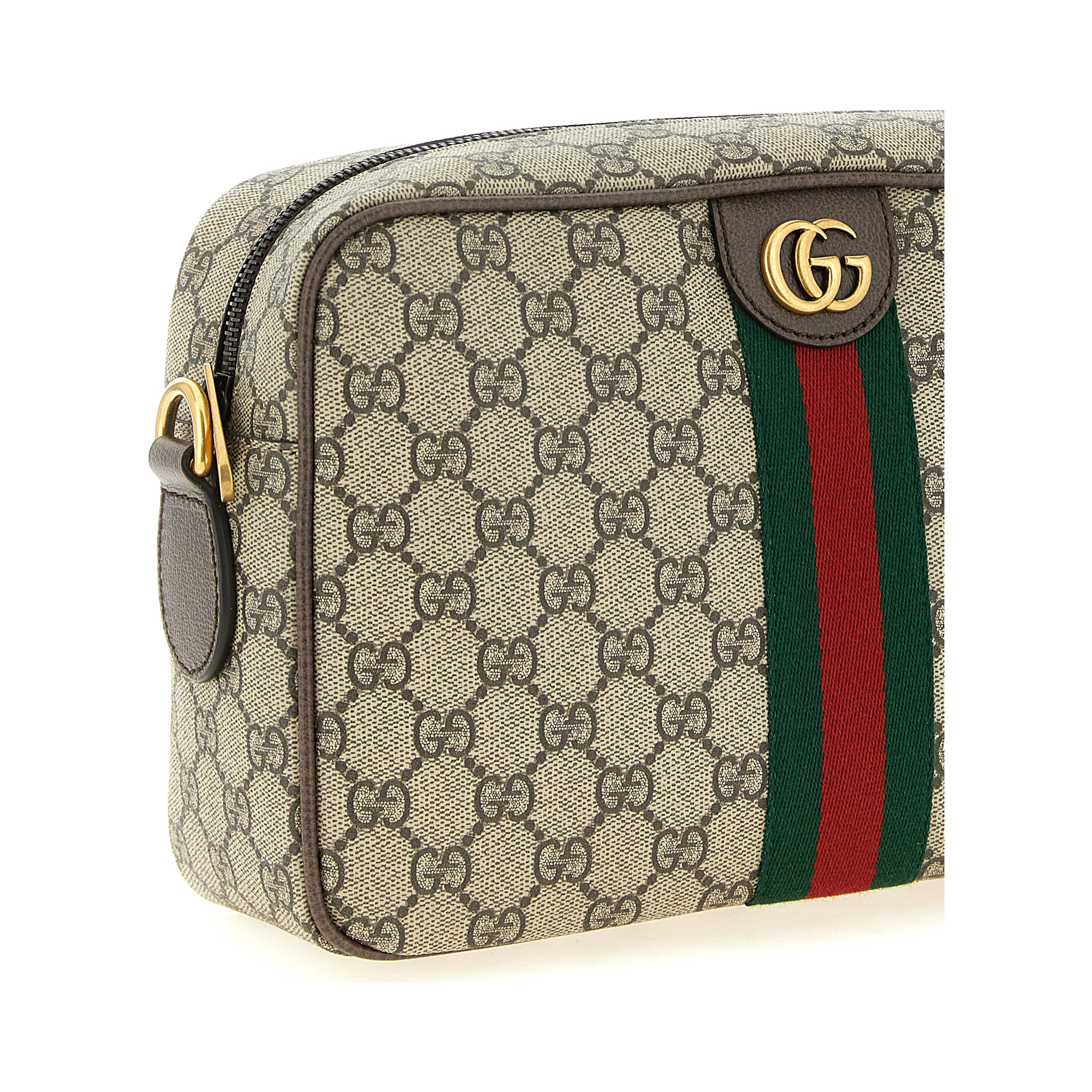 Beige Polyethylene Crossbody Bag