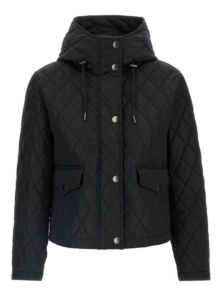 Black Polyamide Full-Length Jacket