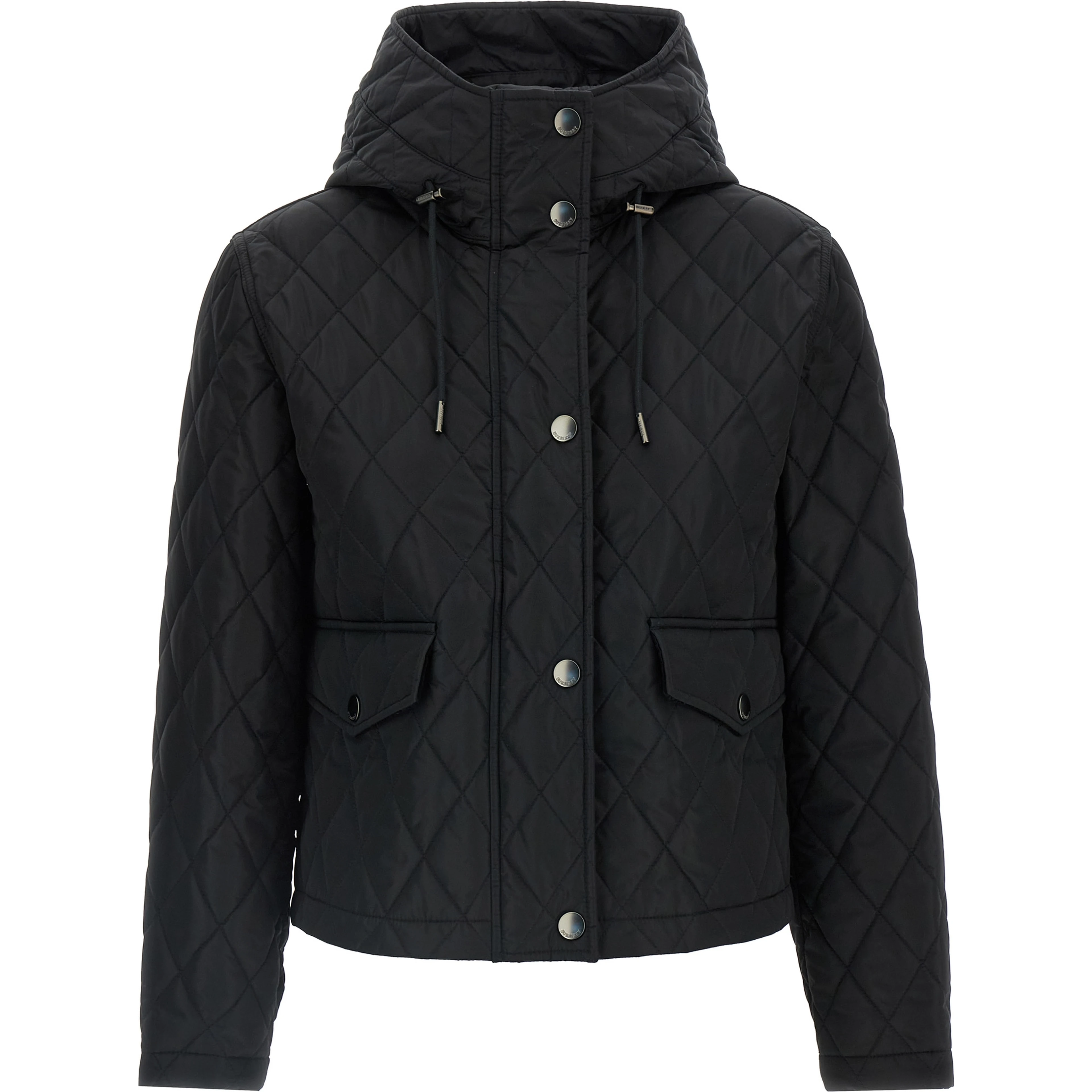 Black Polyamide Full-Length Jacket