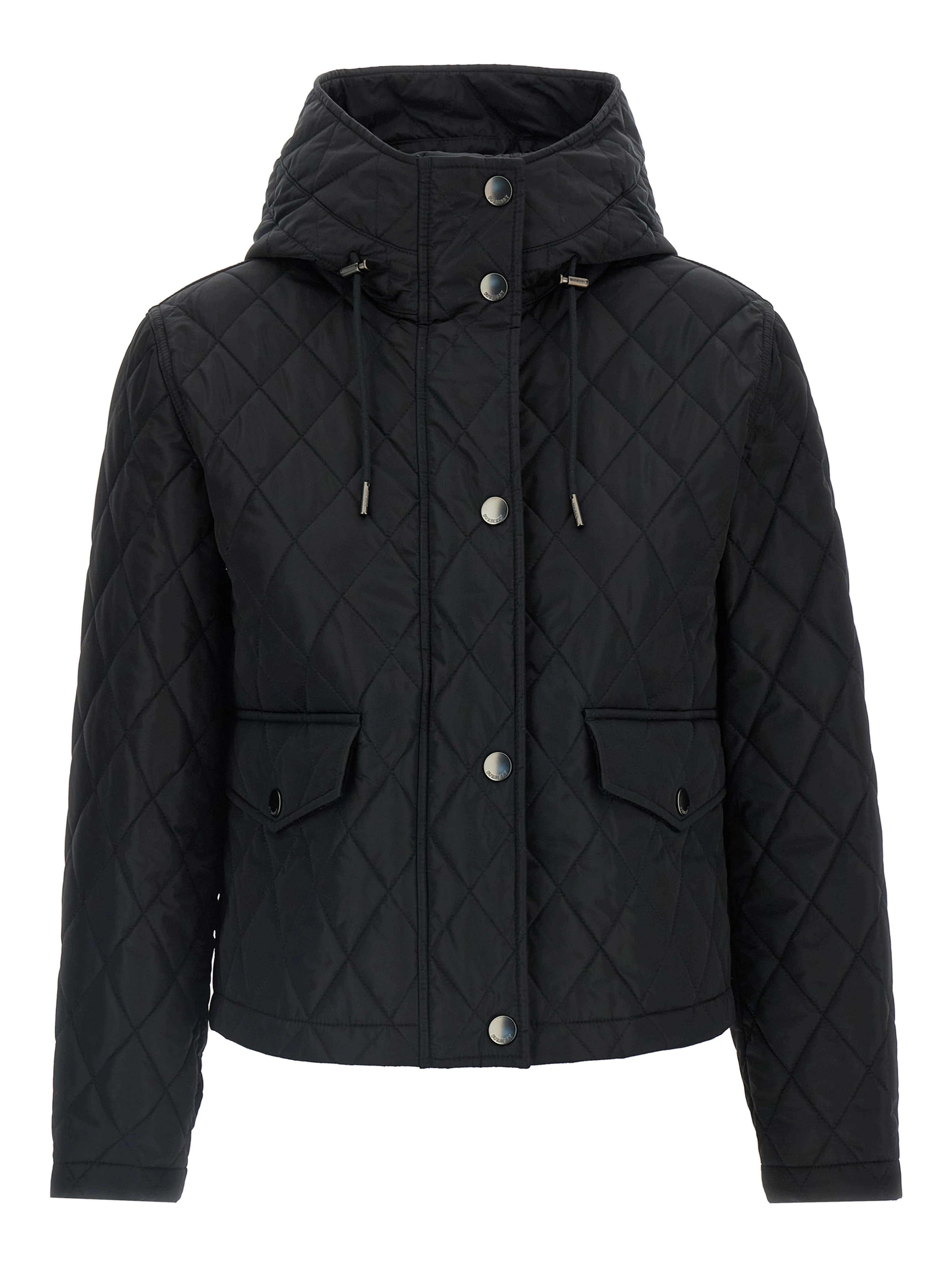 Black Polyamide Full-Length Jacket