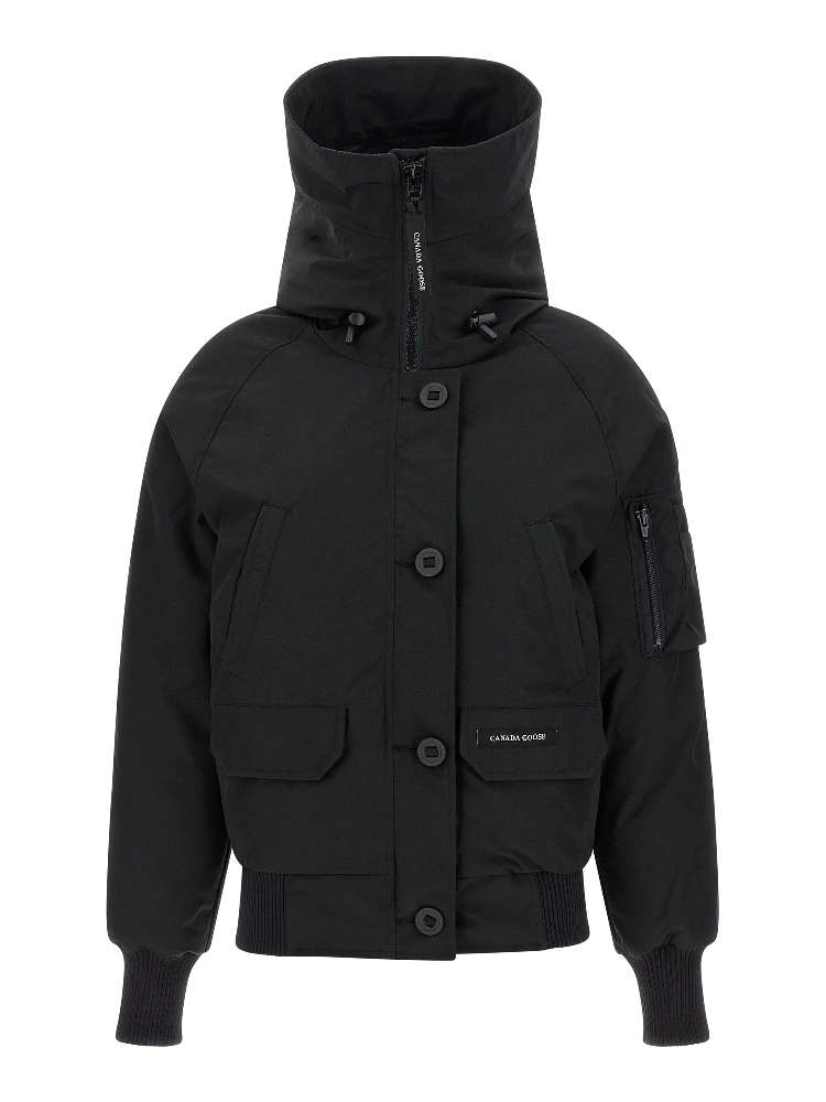 Black Polyester Bomber