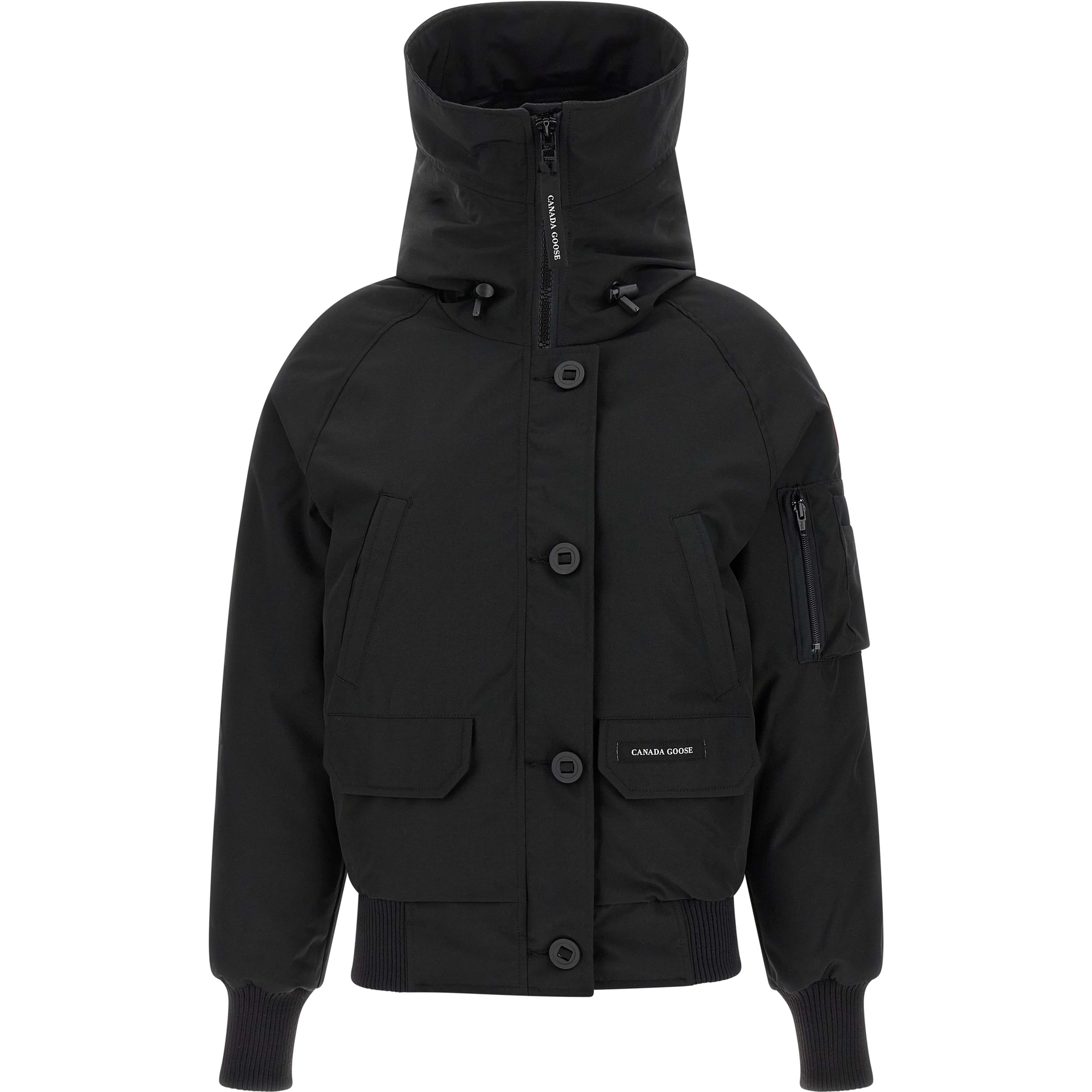 Black Polyester Bomber