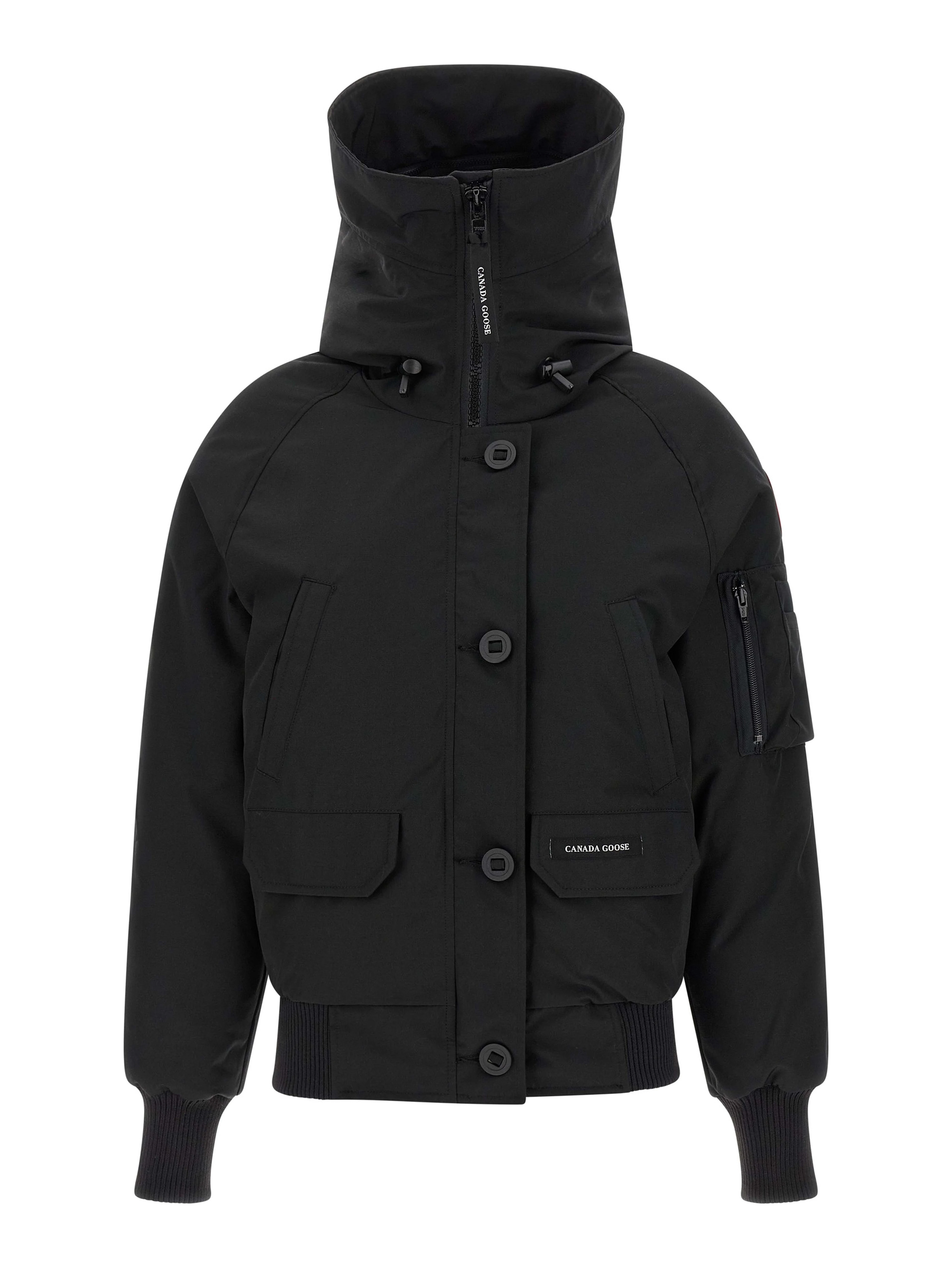 Black Polyester Bomber