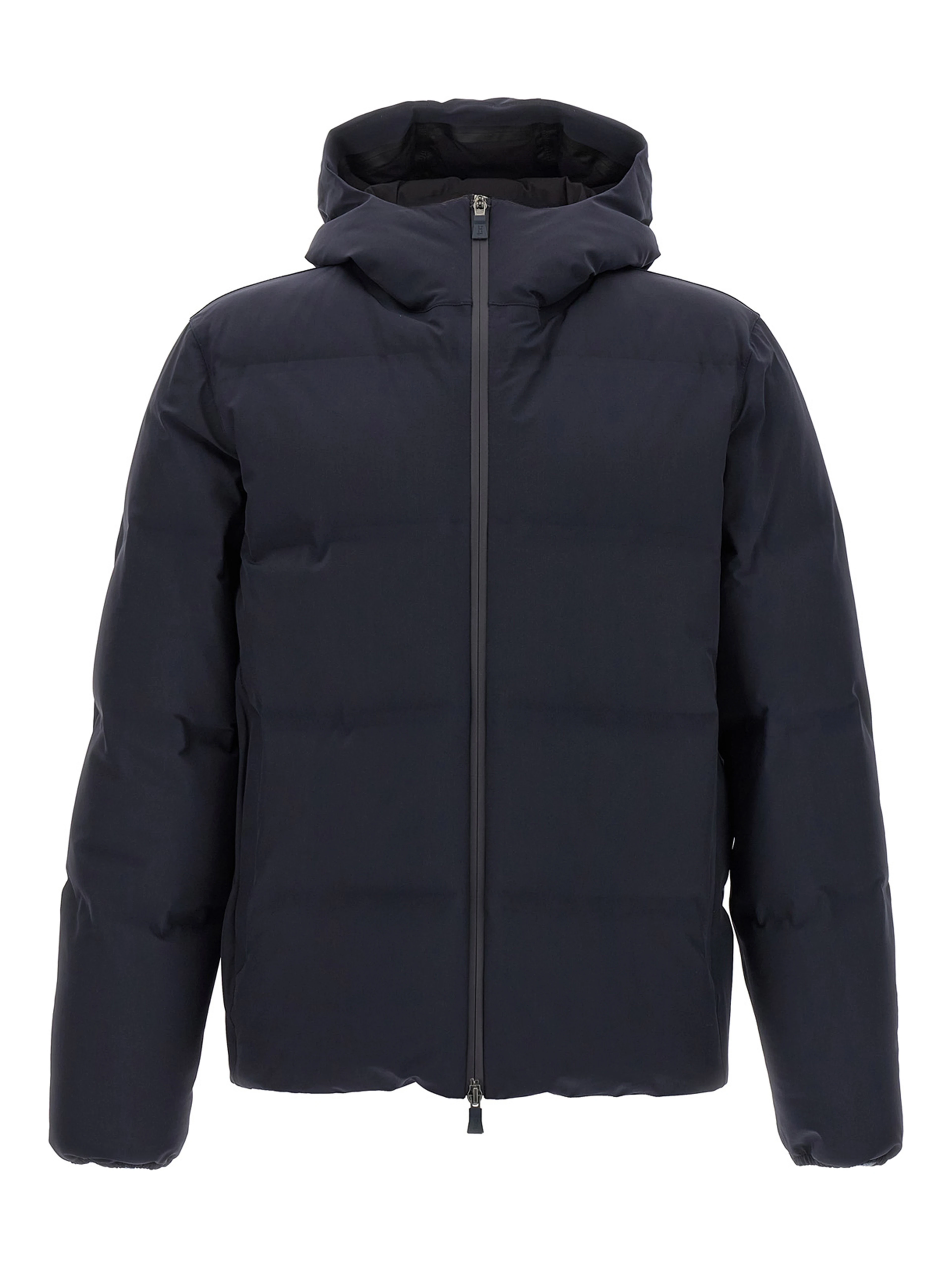 Blue Polyamide Full-Length Jacket