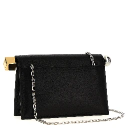 Black Lamb Leather Clutch Bag