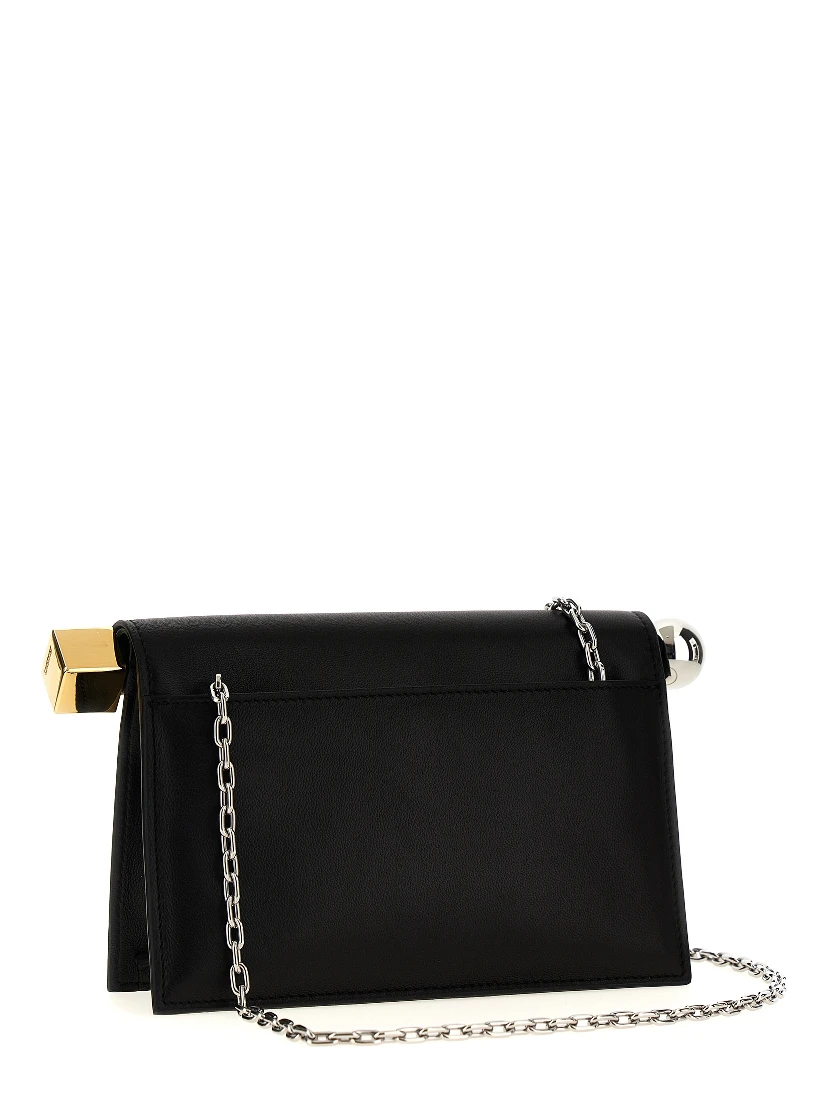 Black Lamb Leather Clutch Bag