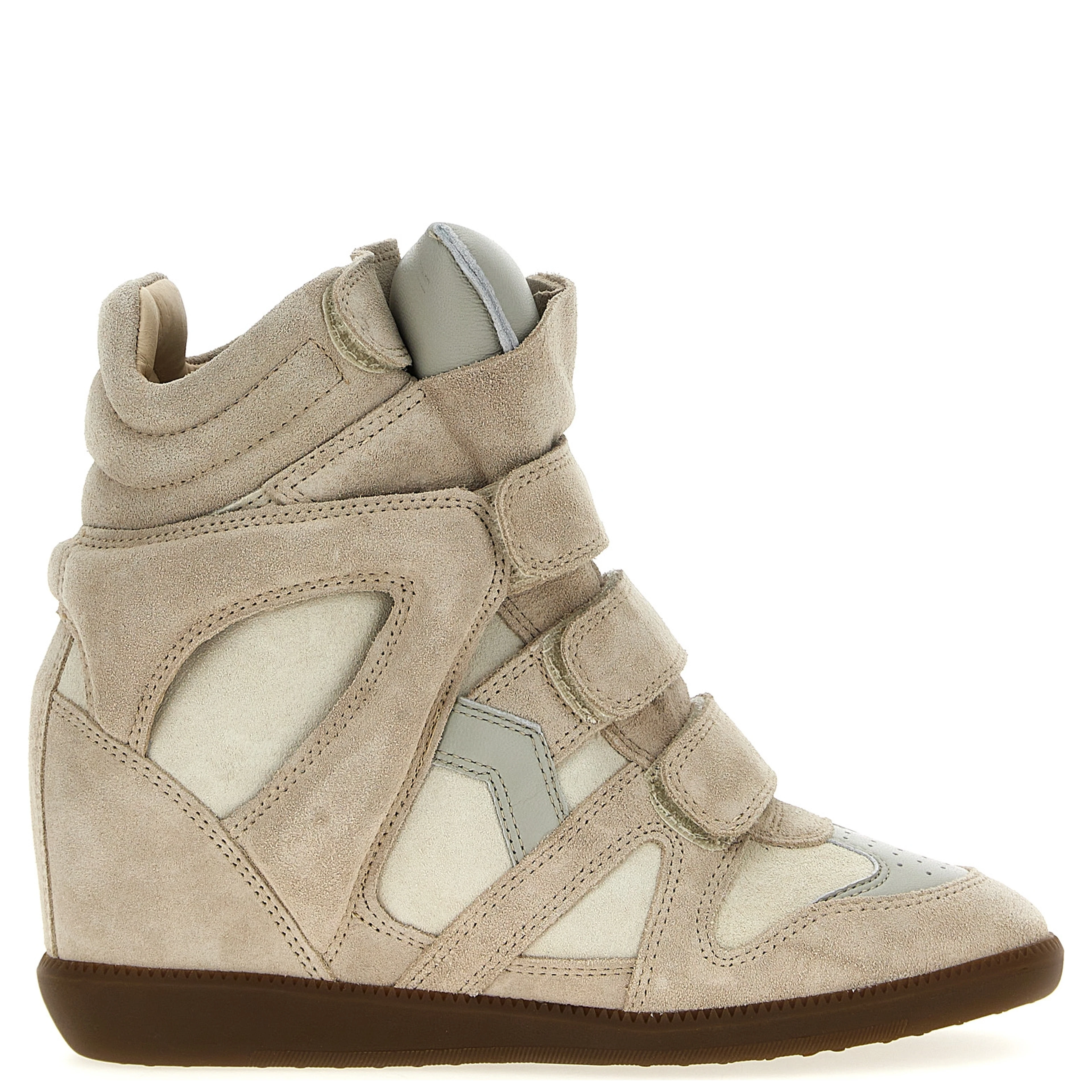 Beige Leather Sneakers